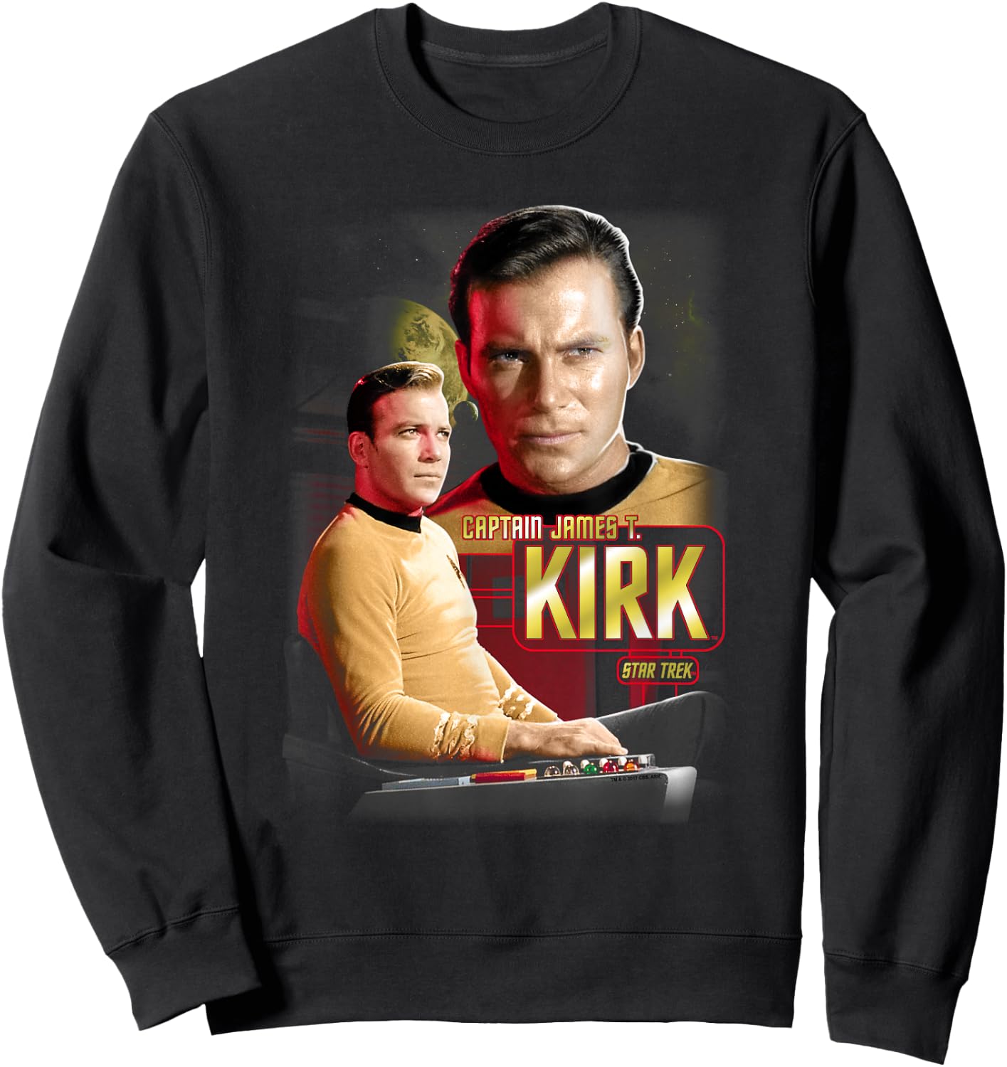 Star Trek Captain Kirk Sweatshirt - Sweatshirt | Black
