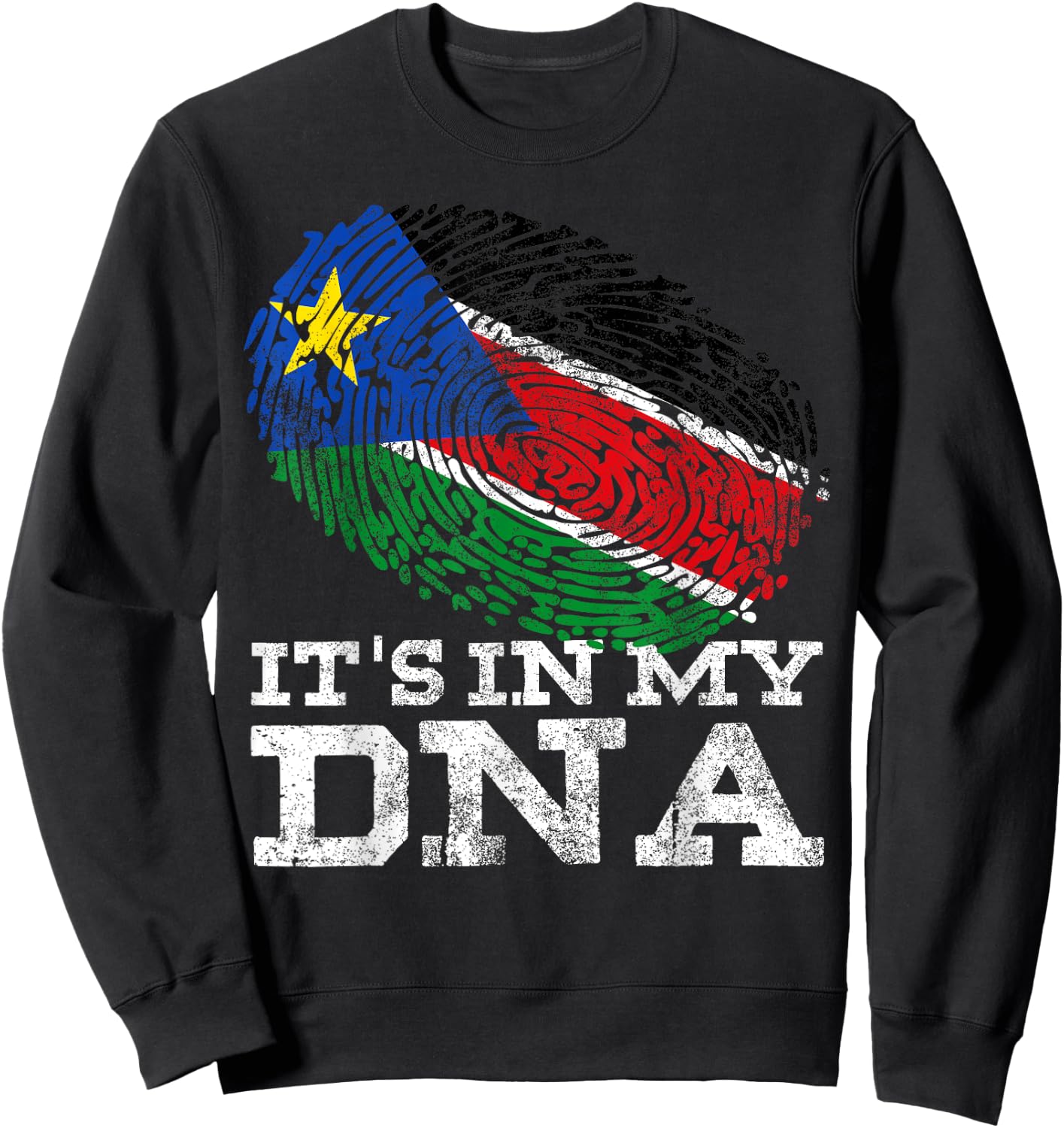 It's In My DNA South Sudanese Gifts Cool South Sudan Flag Sweatshirt - Sweatshirt | Black