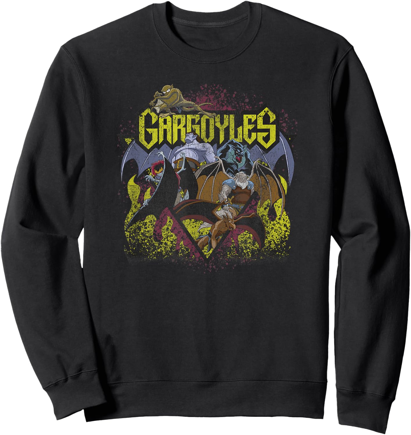 Disney Gargoyles Retro Rock and Roll Sweatshirt - Sweatshirt | Black
