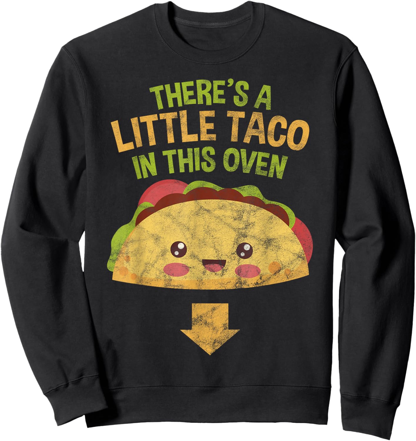 Gender Reveal Pregnancy Baby Cinco De Mayo Little Taco Gift Sweatshirt - Sweatshirt | Black