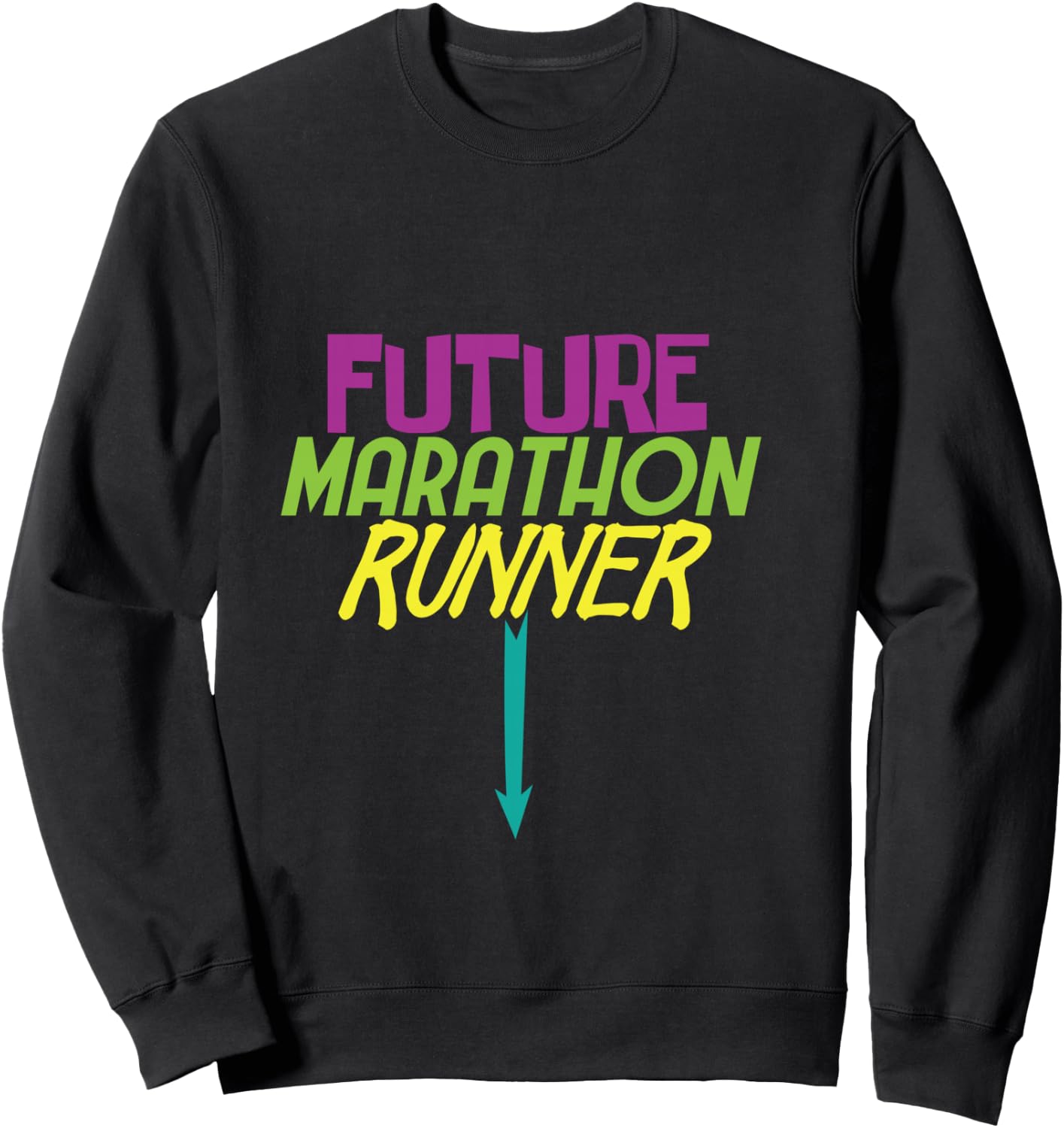 Pregnancy Gift Future Marathon Runner Baby Shower Sweatshirt - Sweatshirt | Black