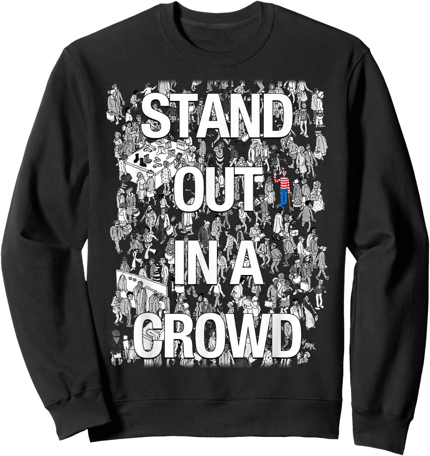 Where's Waldo Stand Out In A Crowd Sweatshirt - Sweatshirt | Black