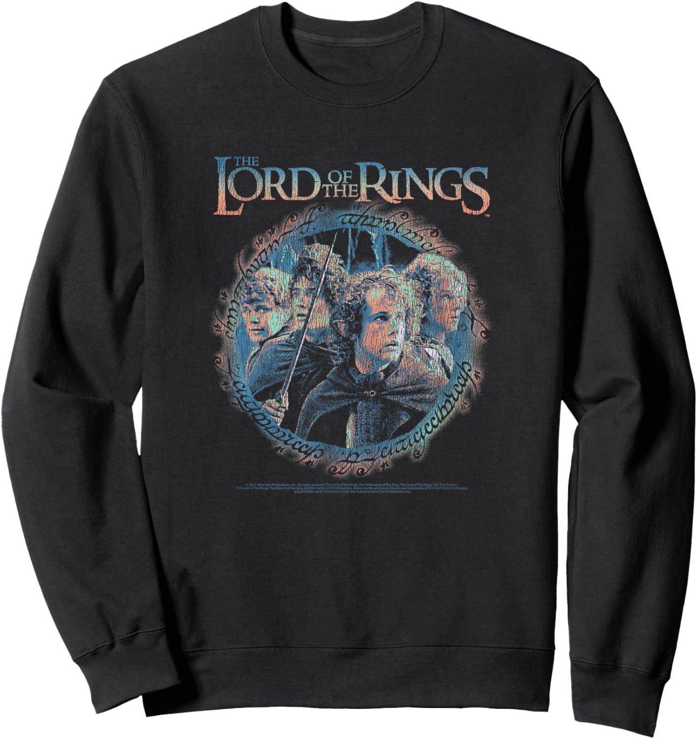 The Lord of The Rings Group Shot Ring Circle of Friends Sweatshirt - Sweatshirt | Black