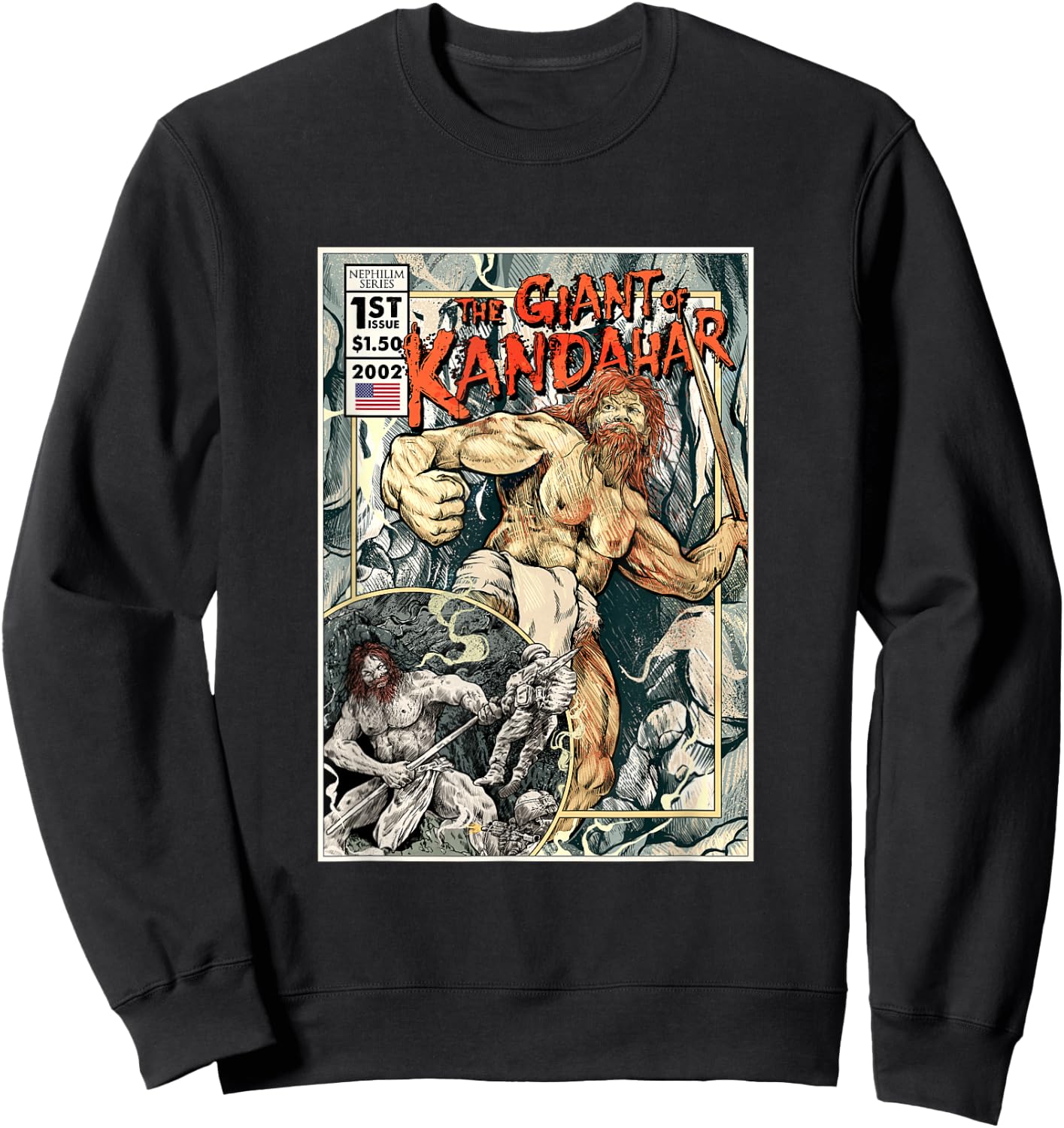 The Giant of Kandahar - Genesis 6 Nephilim Comic Cover Sweatshirt - Sweatshirt | Black