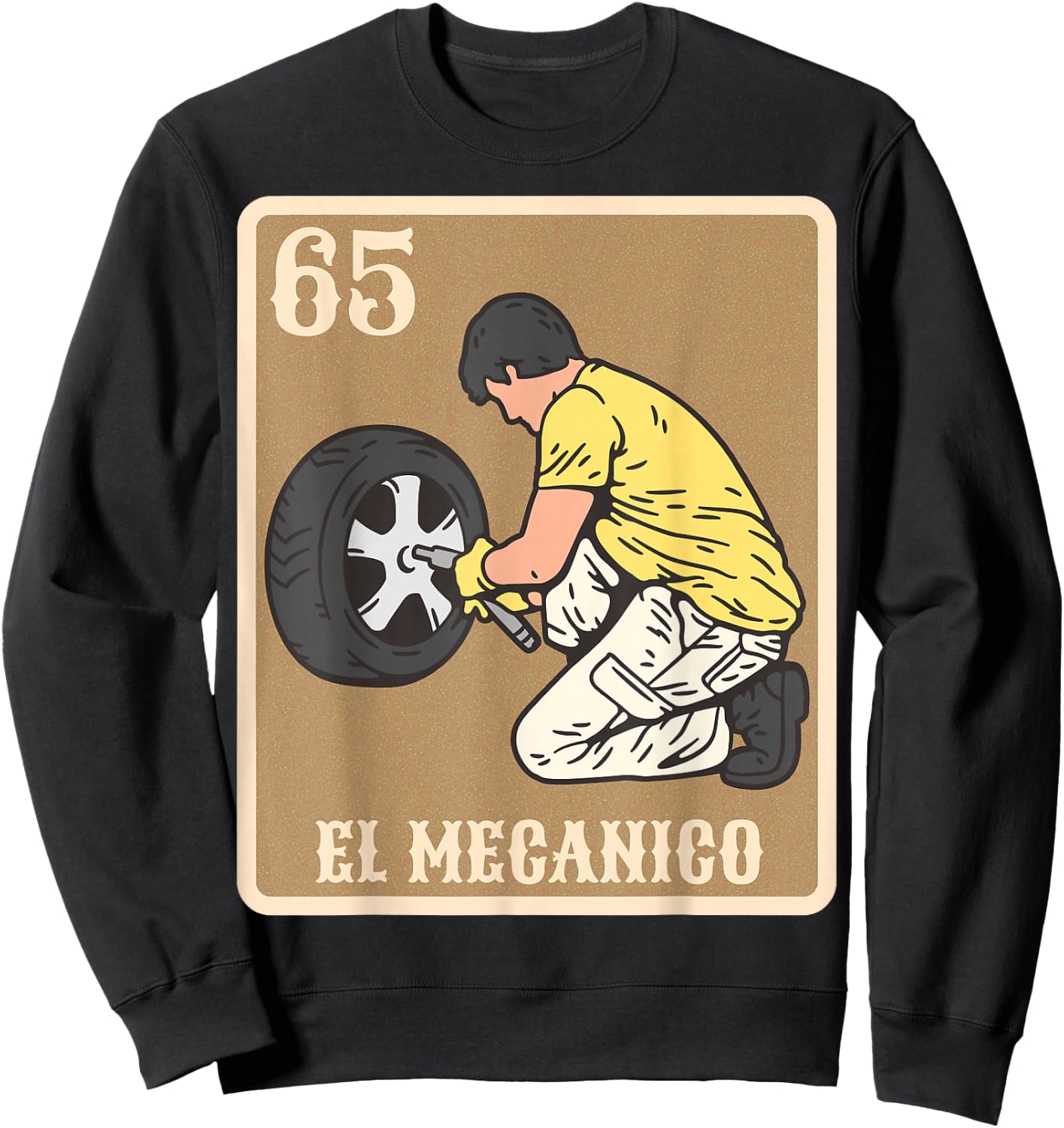 Spanish Mechanic Lottery El Mechanico Gift Bingo Game Card Sweatshirt - Sweatshirt | Black