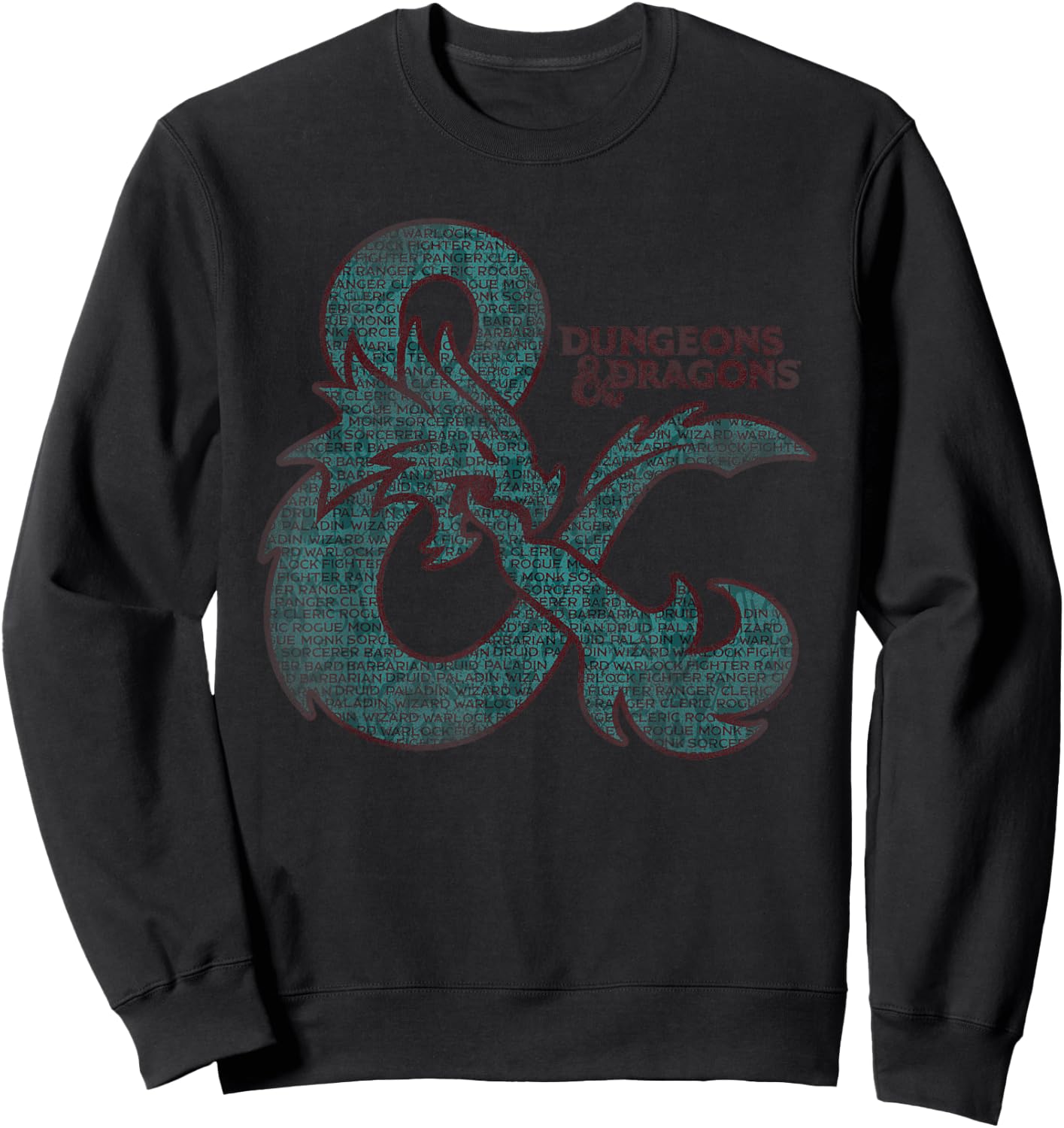 Dungeons & Dragons Classes in an Ampersand Logo Sweatshirt - Sweatshirt | Black
