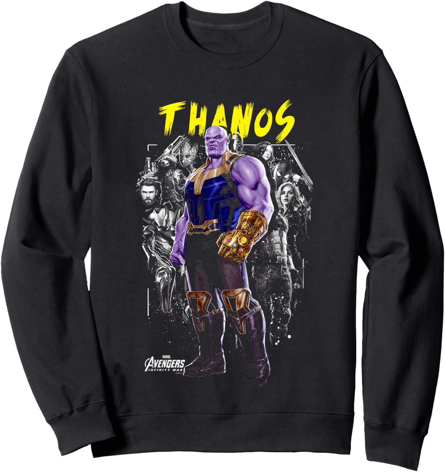 Kids Marvel Avengers Infinity War Thanos Up Front Graphic Sweatshirt - Sweatshirt | Black