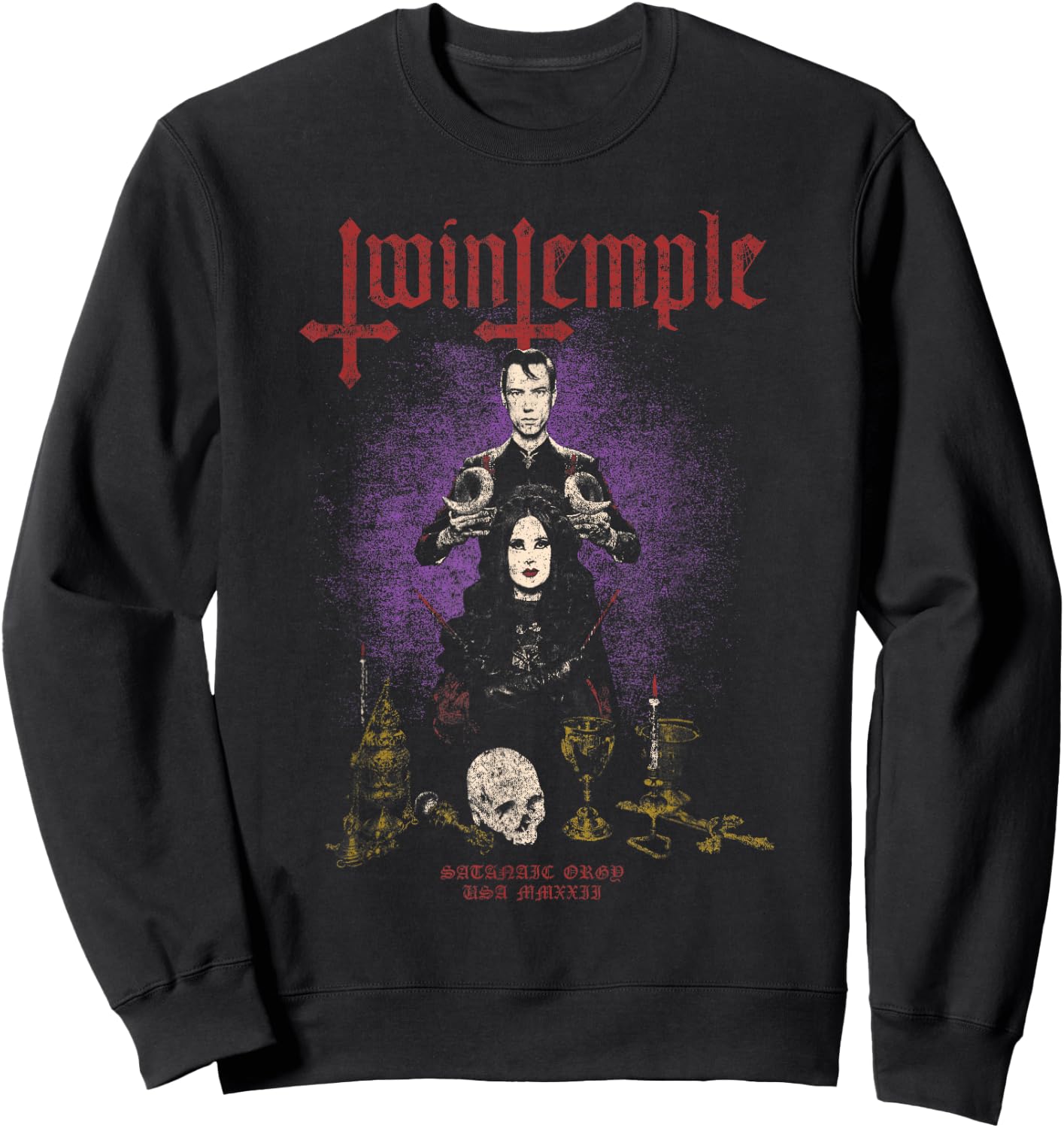 Twin Temple Satanic Orgy Amat Sweatshirt - Sweatshirt | Black