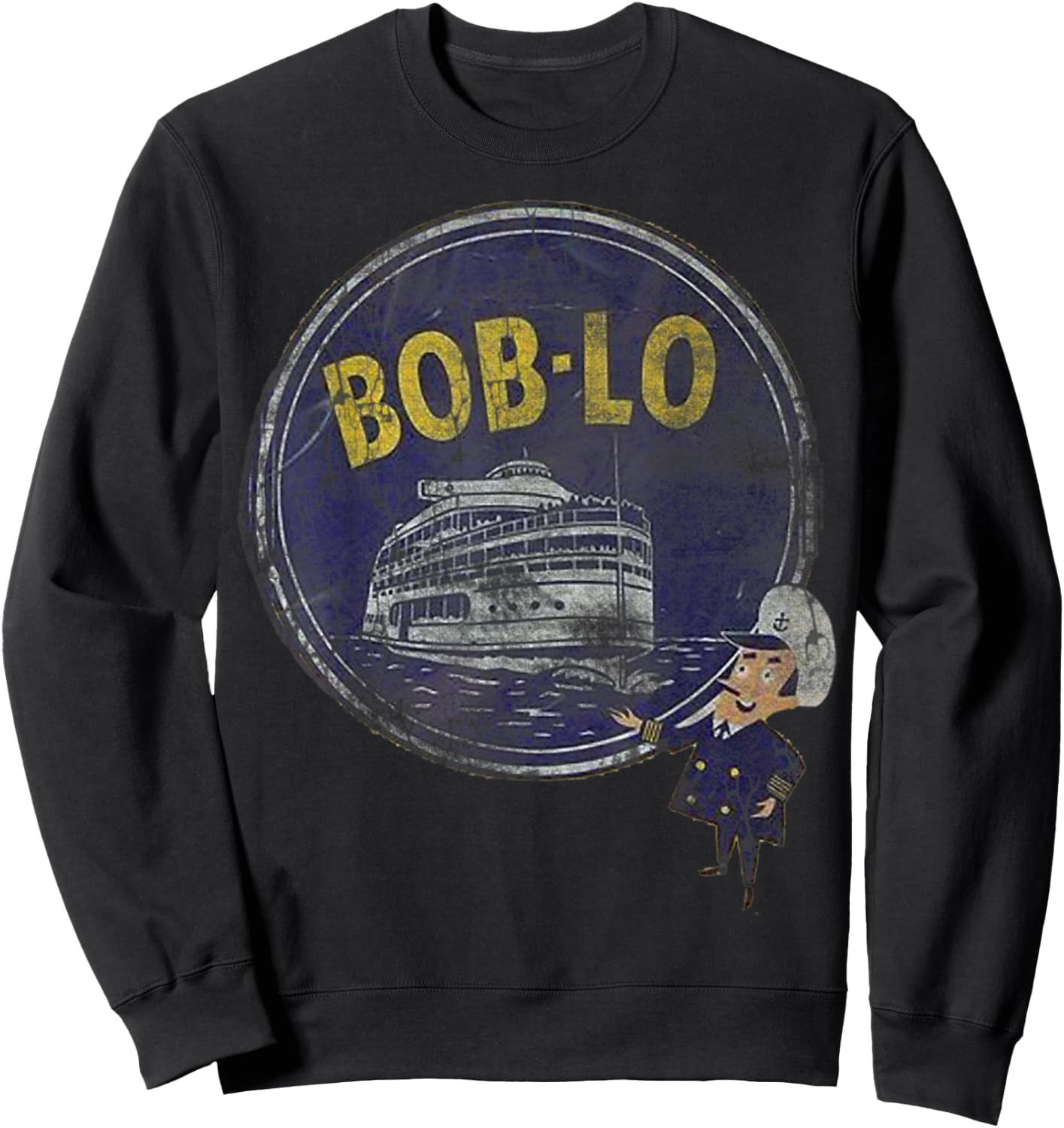 Vintage Retro Classic Cute Detroit Boblo Island Sweatshirt - Sweatshirt | Black