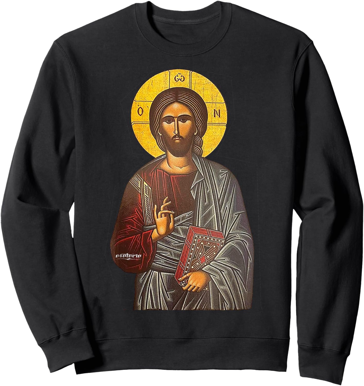 Jesus Christ Icon Greek Sweatshirt - Sweatshirt | Black