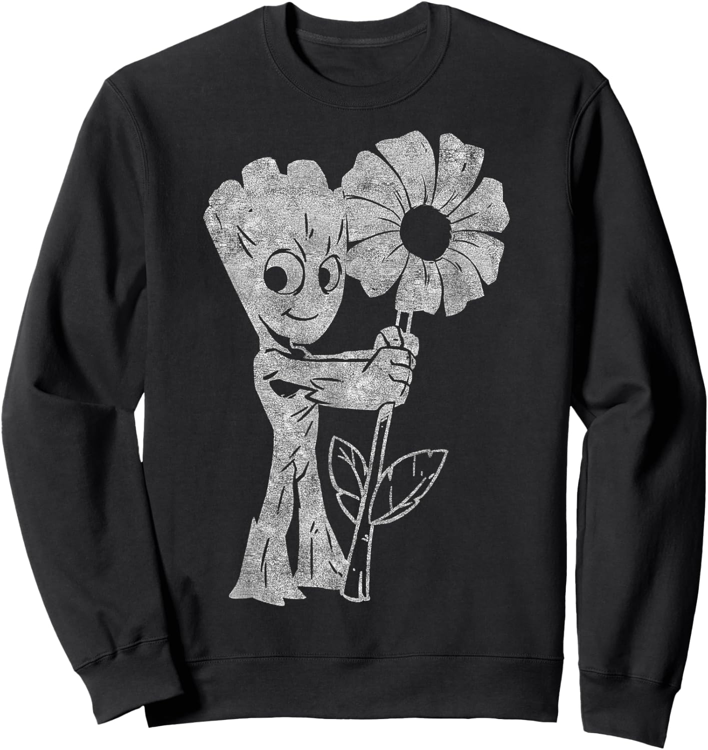 Marvel Guardians of The Galaxy Groot Flower Portrait Sweatshirt - Sweatshirt | Black