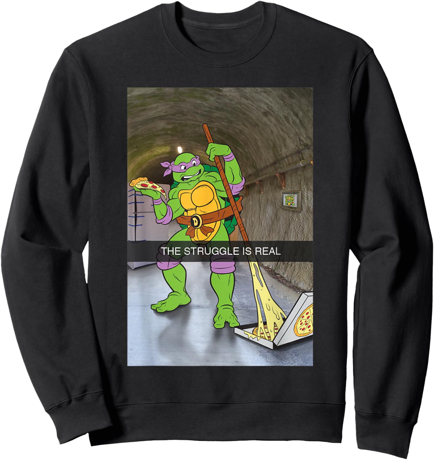 TMNT The Struggle Is Real Donatello Sweatshirt - Sweatshirt | Black