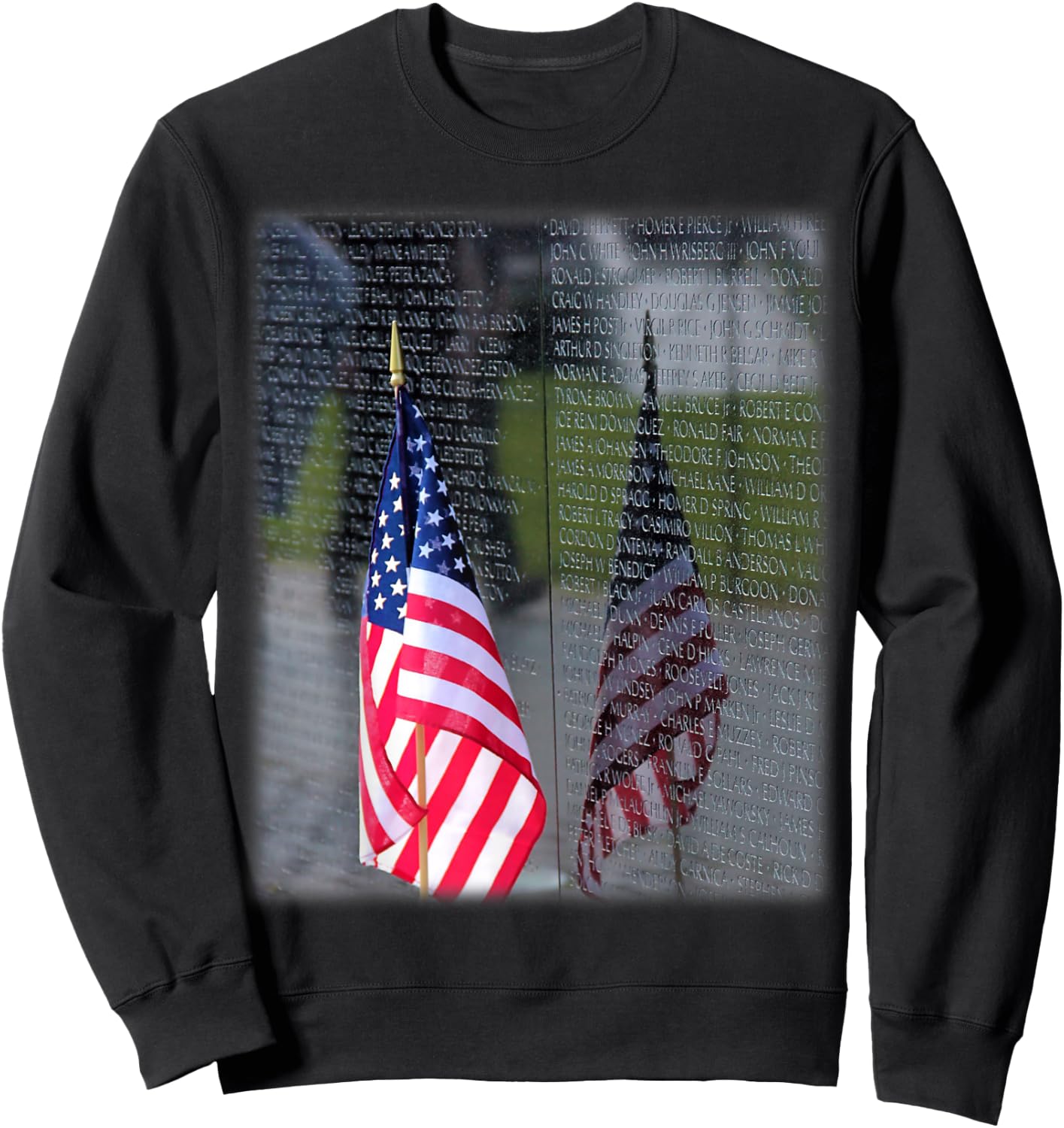 Vietnam Veterans Memorial Wall, Washington Sweatshirt - Sweatshirt | Black