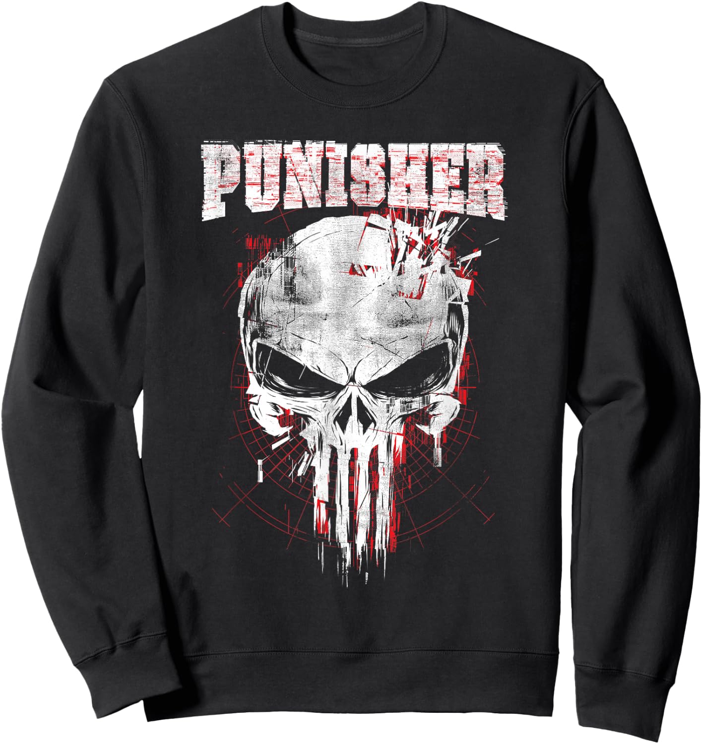 Marvel The Punisher Skull and Logo Sweatshirt - Sweatshirt | Black