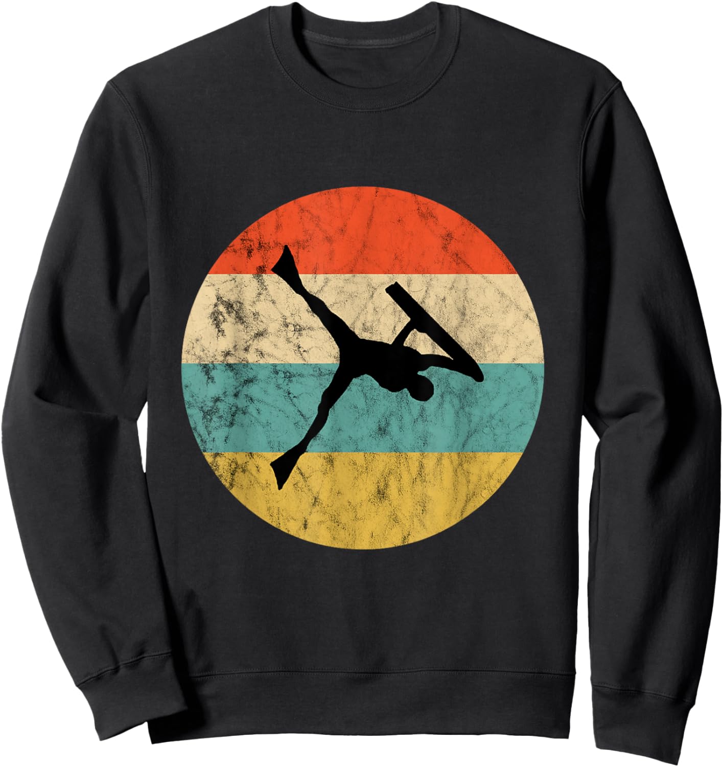 Bodyboarder Vintage Retro Sunset Surfing Bodyboard Surfer Sweatshirt - Sweatshirt | Black