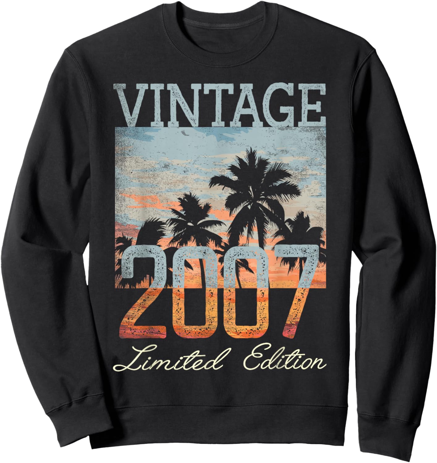 Vintage 2007 Limited Edition 18th Birthday 18 Year Old Gifts Sweatshirt - Sweatshirt | Black