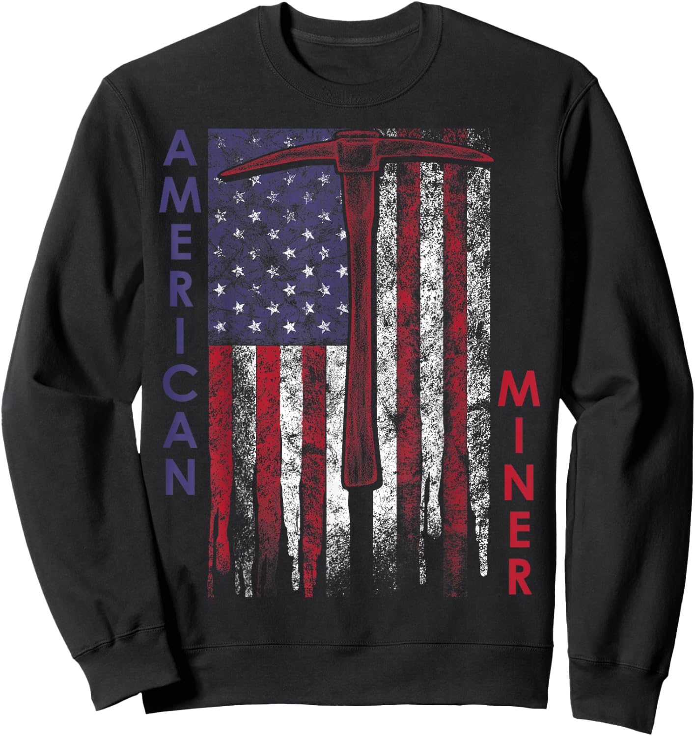 American Miner Patriot Gold Mining Sweatshirt - Sweatshirt | Black