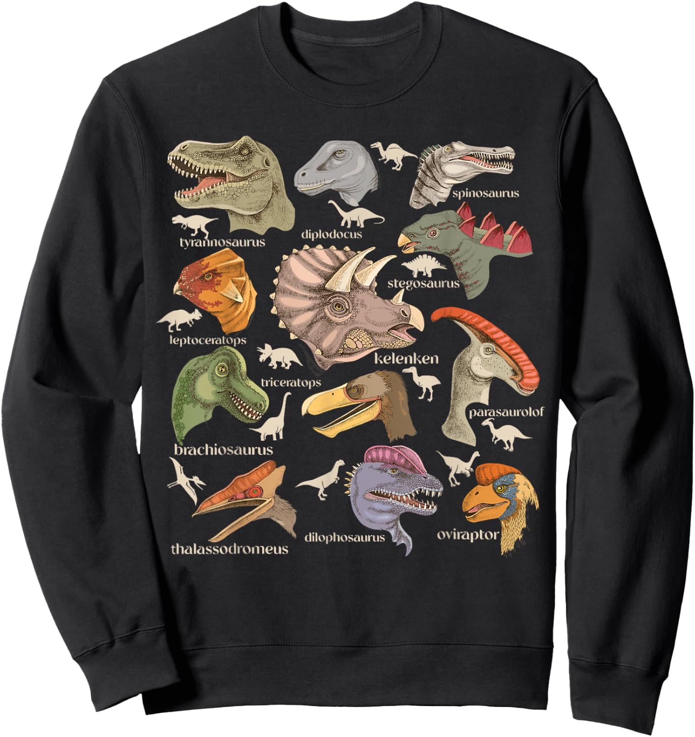 Paleontologist Costume Adults Dinosaurs Archaeologists Men Sweatshirt - Sweatshirt | Black