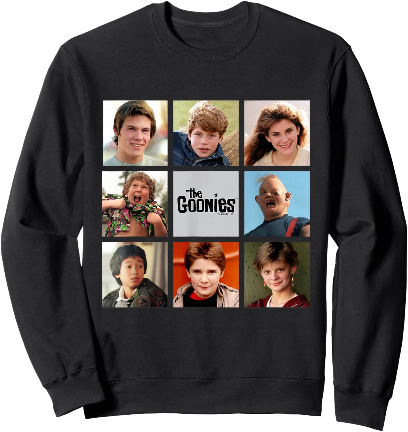 The Goonies The Goonie Bunch Cast Photos Movie Sweatshirt - Sweatshirt | Black