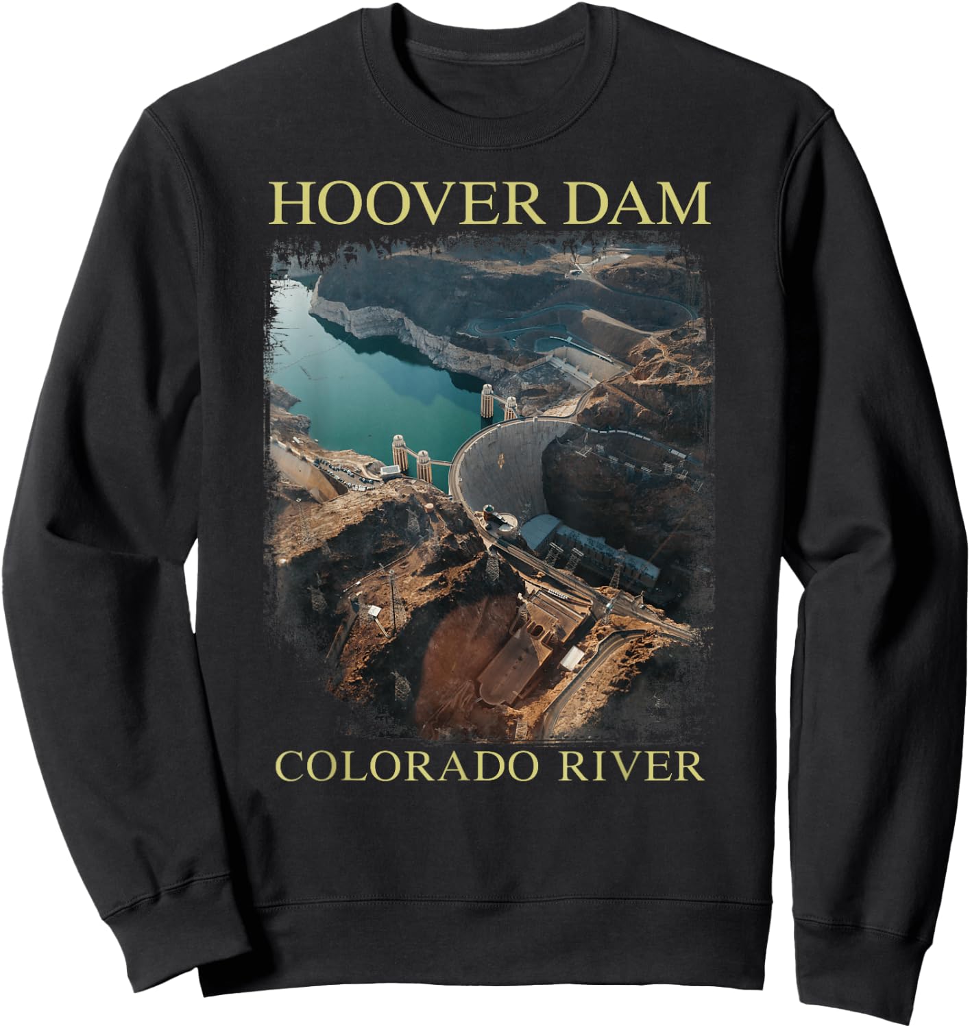 Hoover Dam Nevada Arizona Colorado River Engineering Vegas Sweatshirt - Sweatshirt | Black