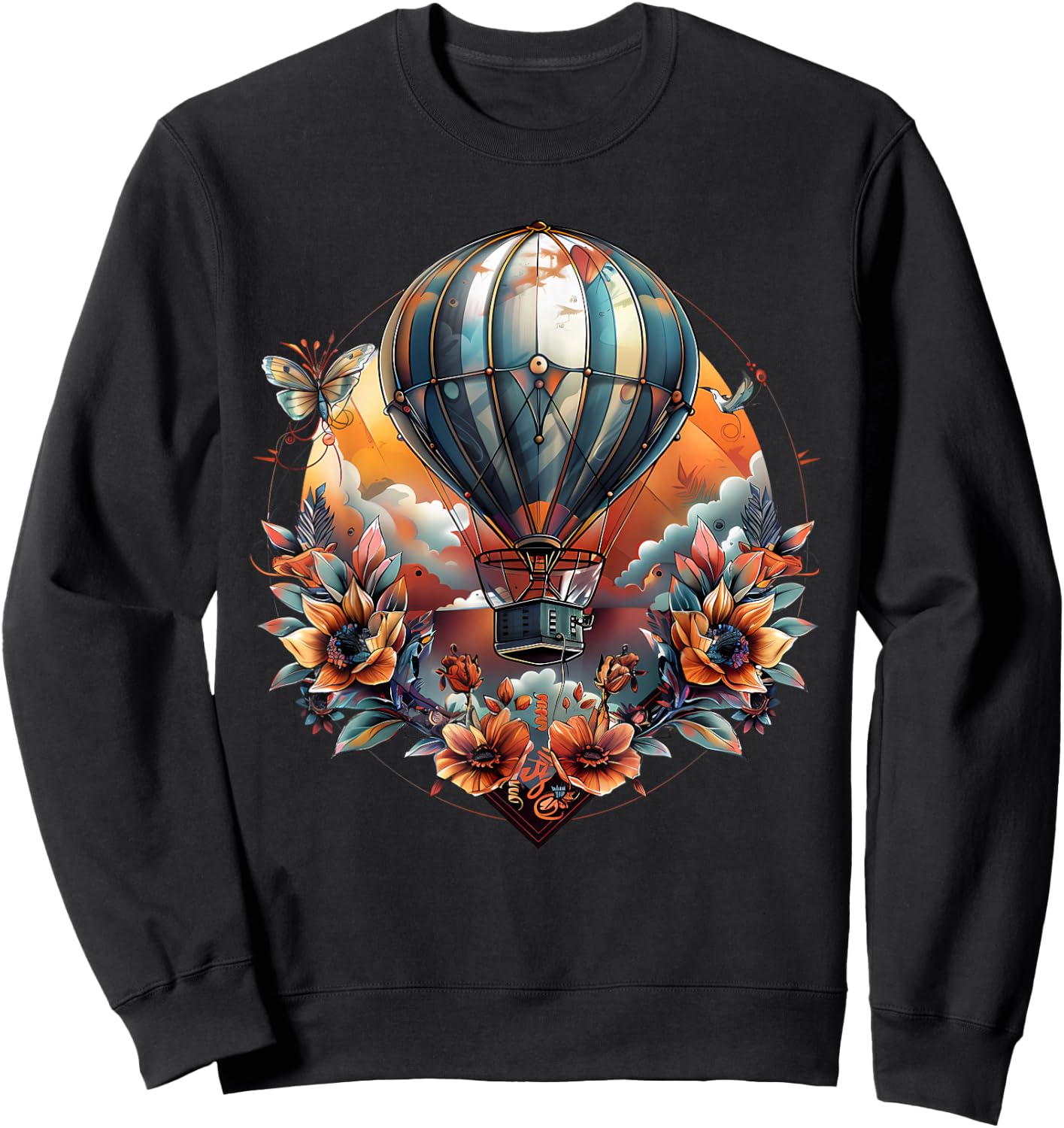 Hot Air Balloon Ride Festival Hot Air Ballooning Sweatshirt - Sweatshirt | Black