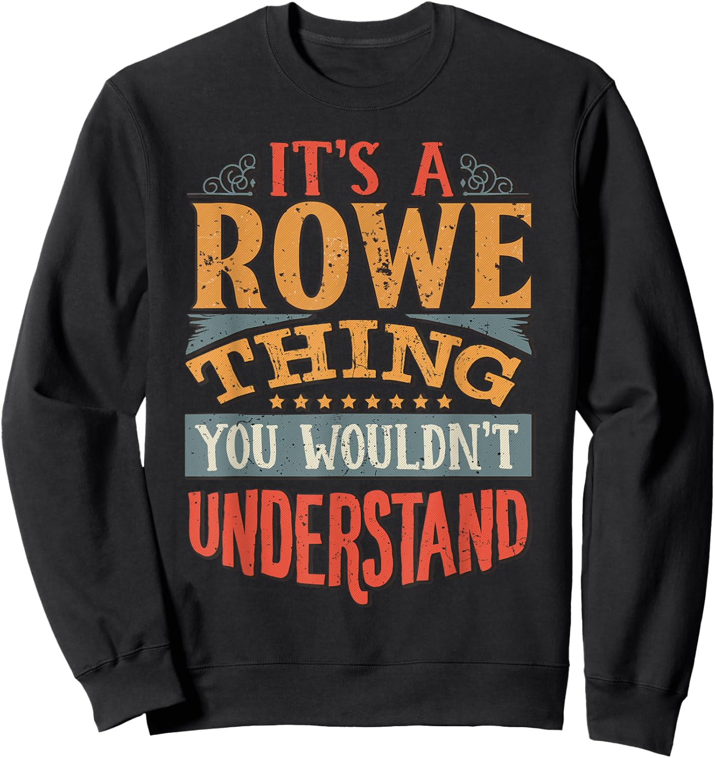 Rowe Name Sweatshirt - Sweatshirt | Black