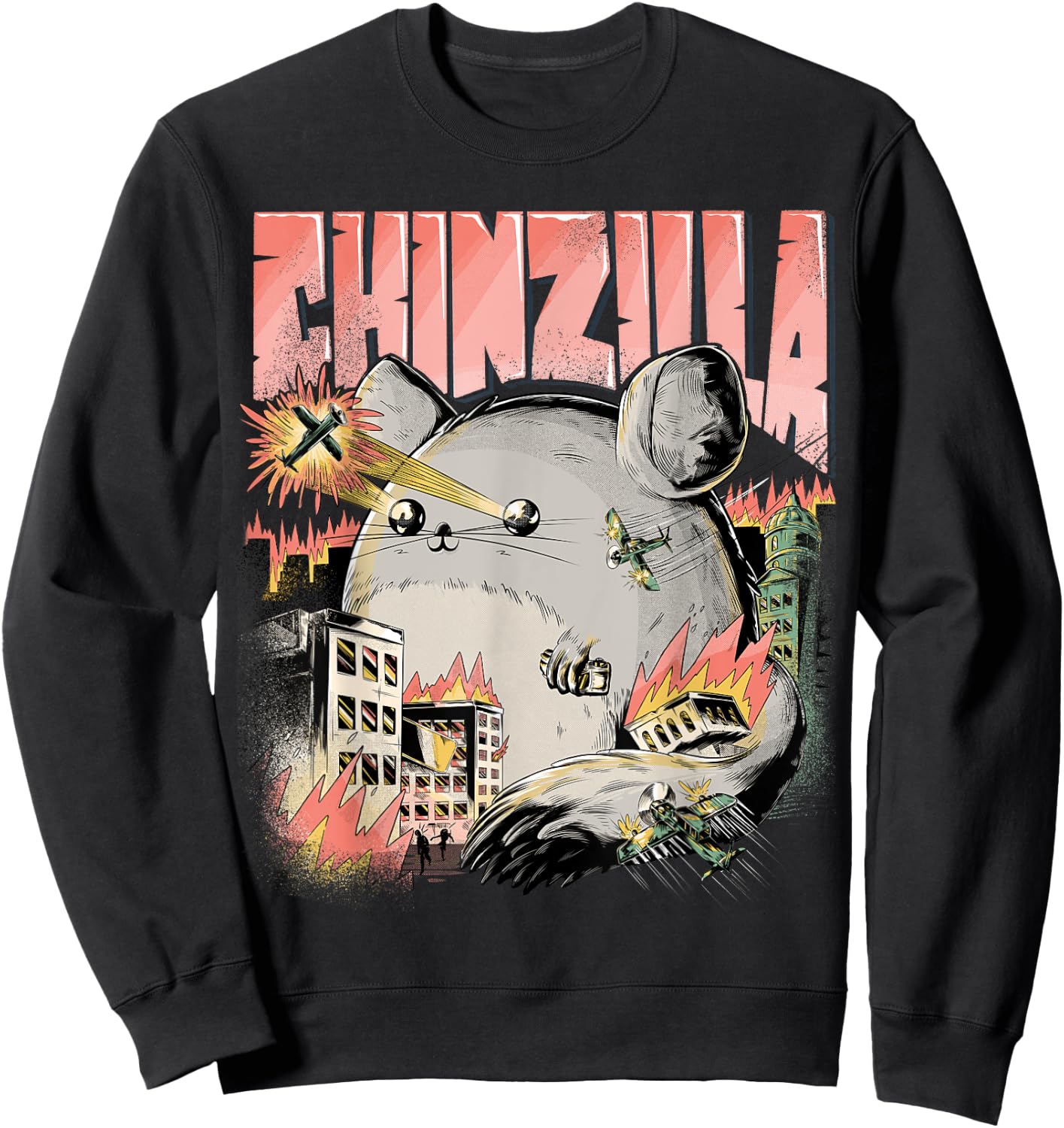 Funny Chinzilla Funny Chinchilla for Chinchilla Holder Sweatshirt - Sweatshirt | Black