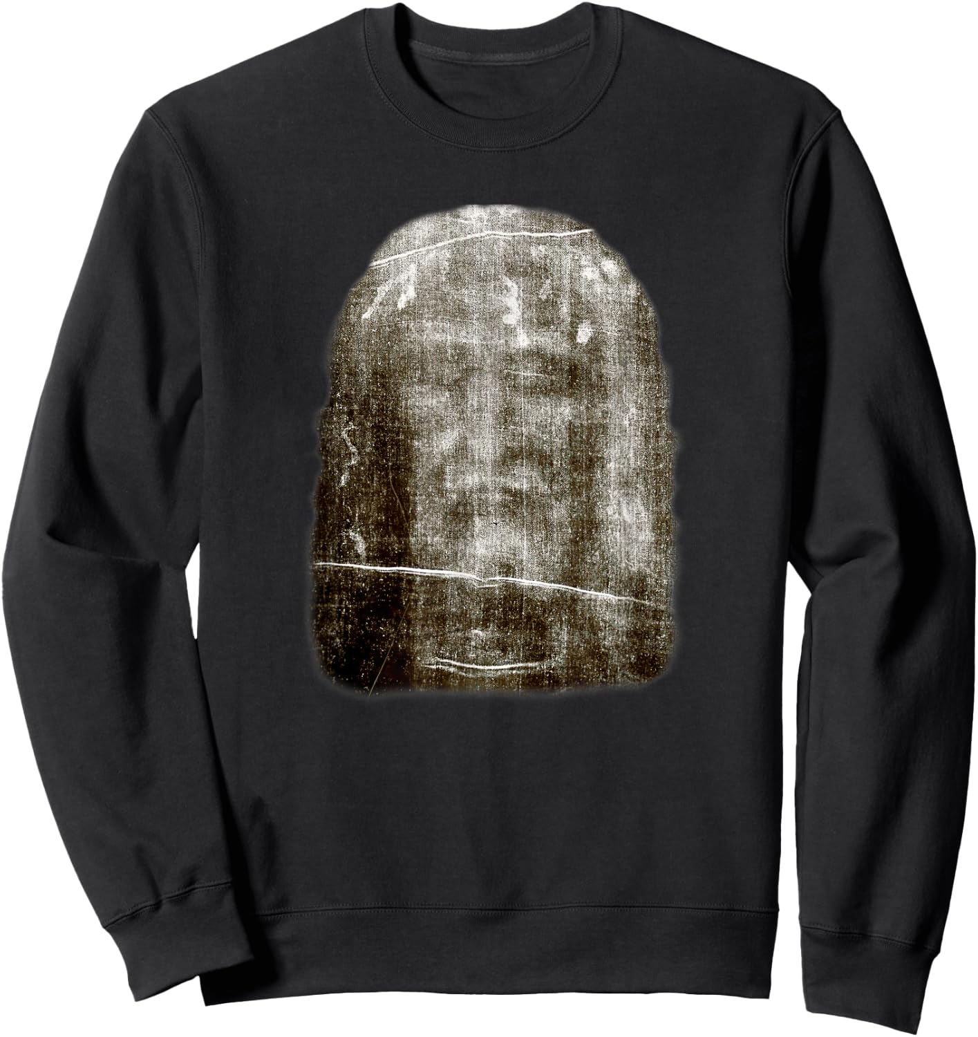 Face of Our Lord Jesus Christ from the Holy Shroud of Turin Sweatshirt - Sweatshirt | Black