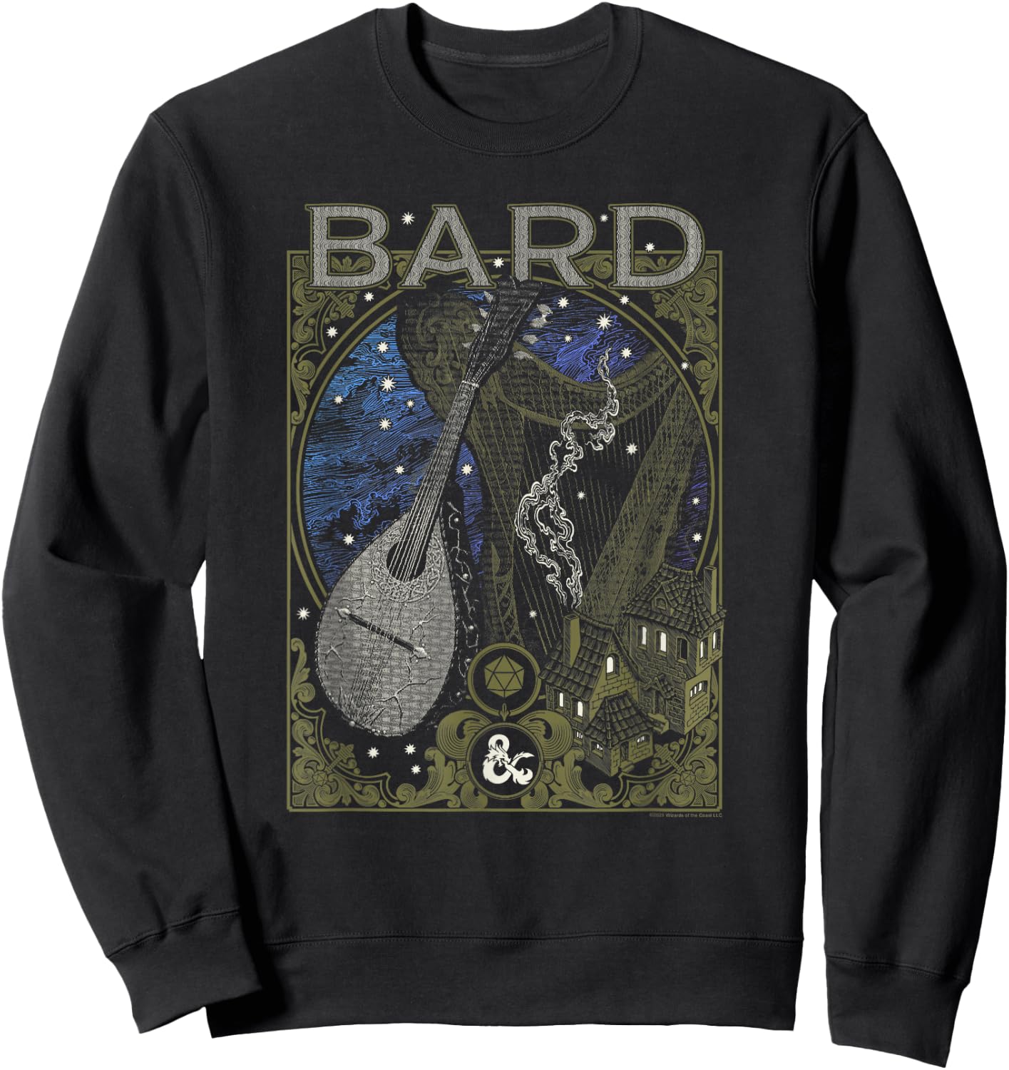Dungeons & Dragons Bard Poster Sweatshirt - Sweatshirt | Black