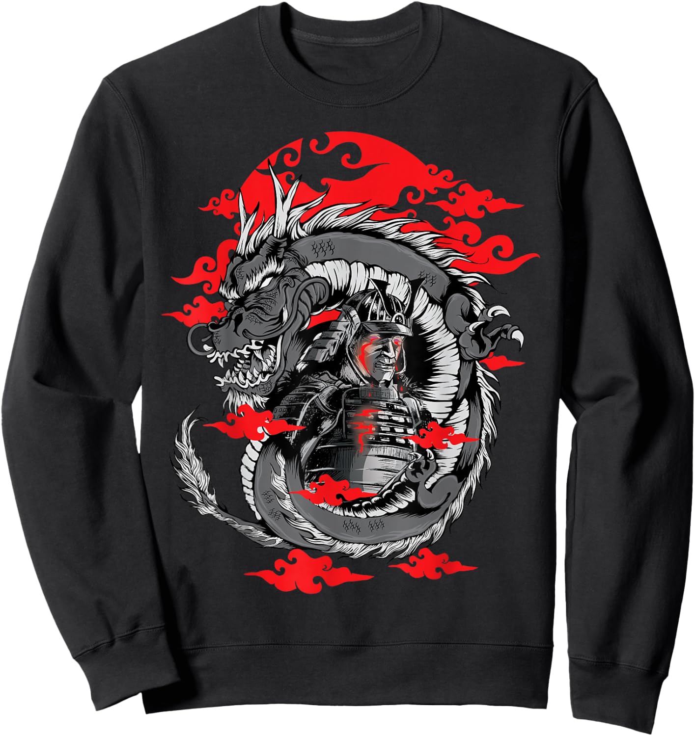 Samurai - Dragons - Otaku - Shogun - Mountain - Japan Sweatshirt - Sweatshirt | Black