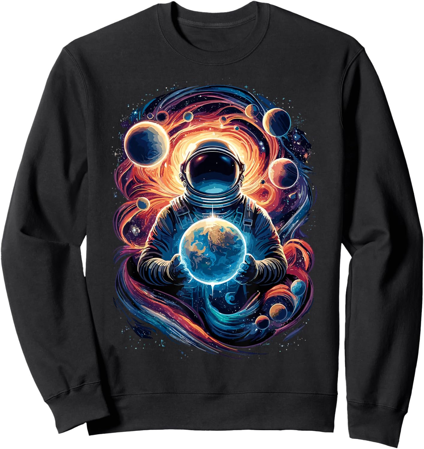 Astronaut Space Science Funny Space Sweatshirt - Sweatshirt | Black