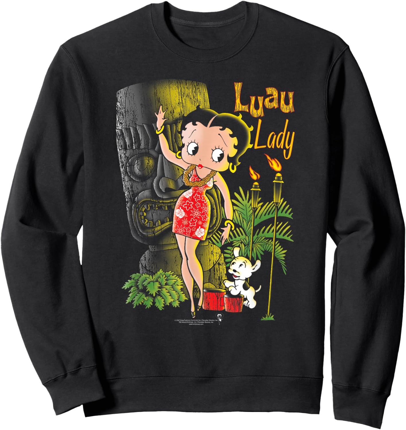 Betty Boop Luau Lady Sweatshirt - Sweatshirt | Black