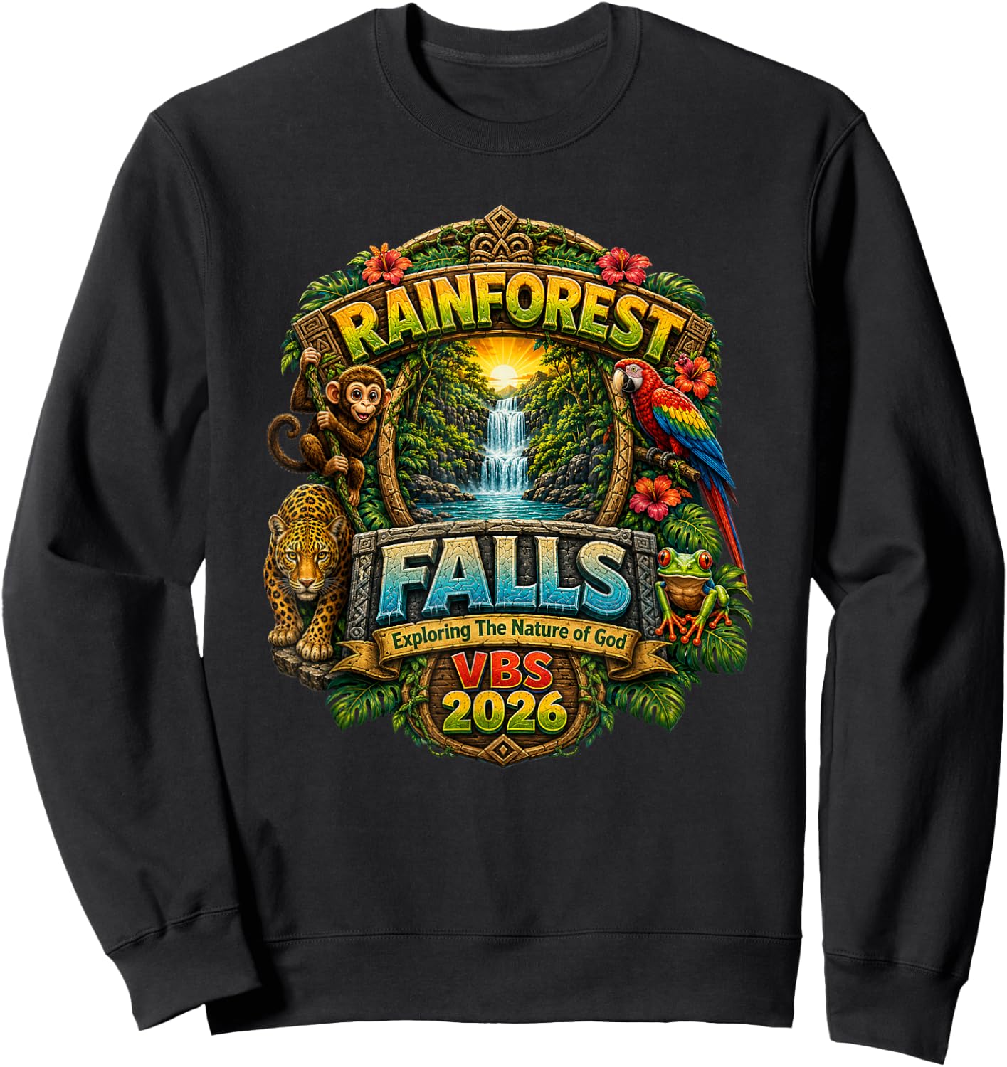 VBS 2026 Rainforest.Falls Exploring The Nature of God.Outfit Sweatshirt - Sweatshirt | Black