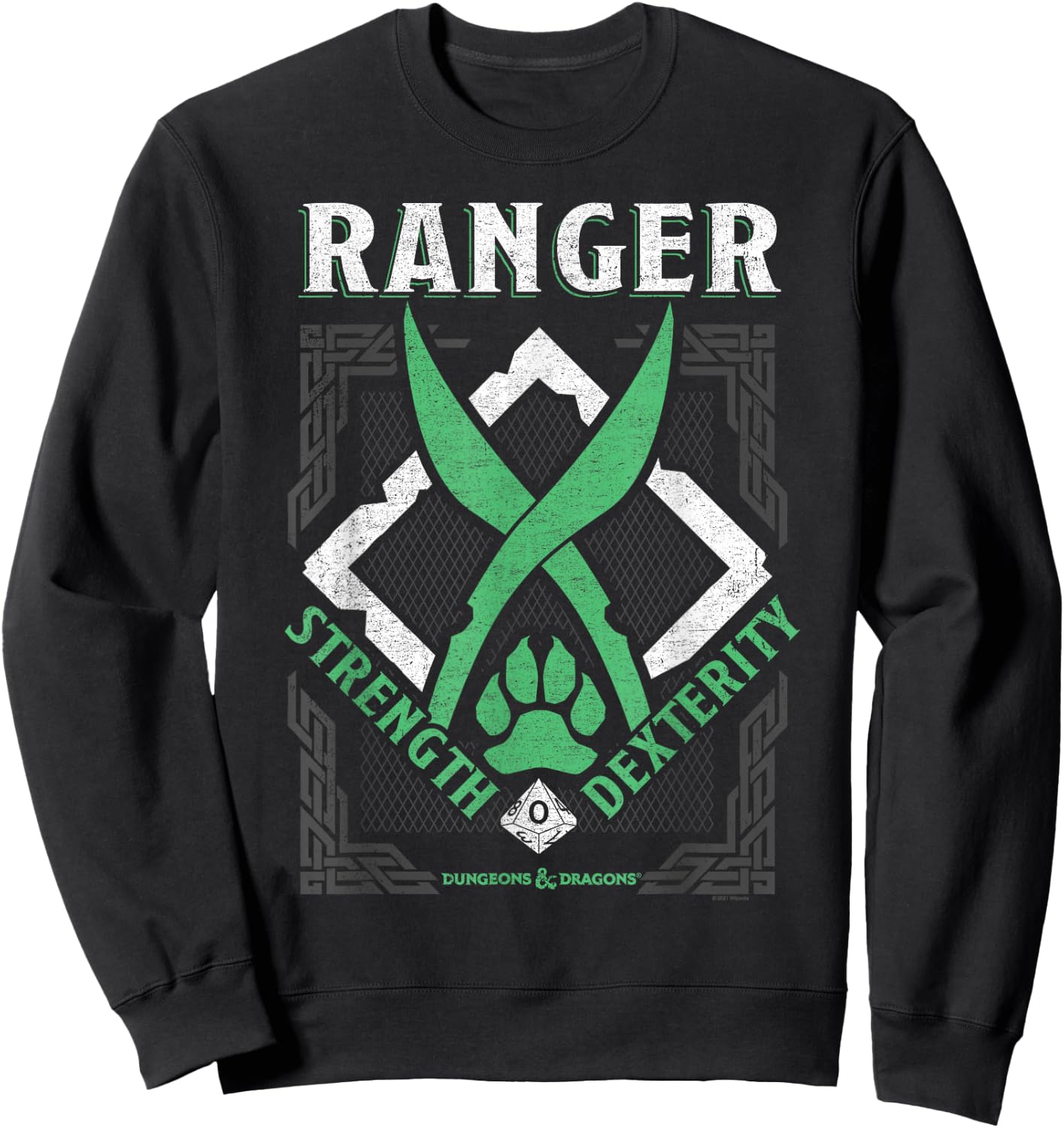 Dungeons & Dragons Ranger Strength & Dexterity Sweatshirt - Sweatshirt | Black