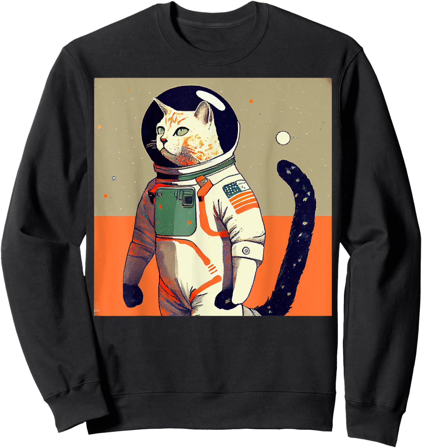 Cat Astronaut War Women Kids Sweatshirt - Sweatshirt | Black