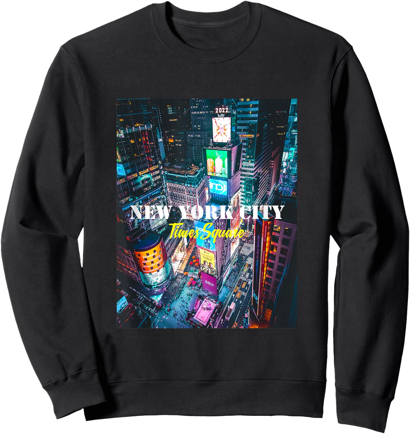 Cool New Year Eve in New York City Times Square Illustration Sweatshirt - Sweatshirt | Black