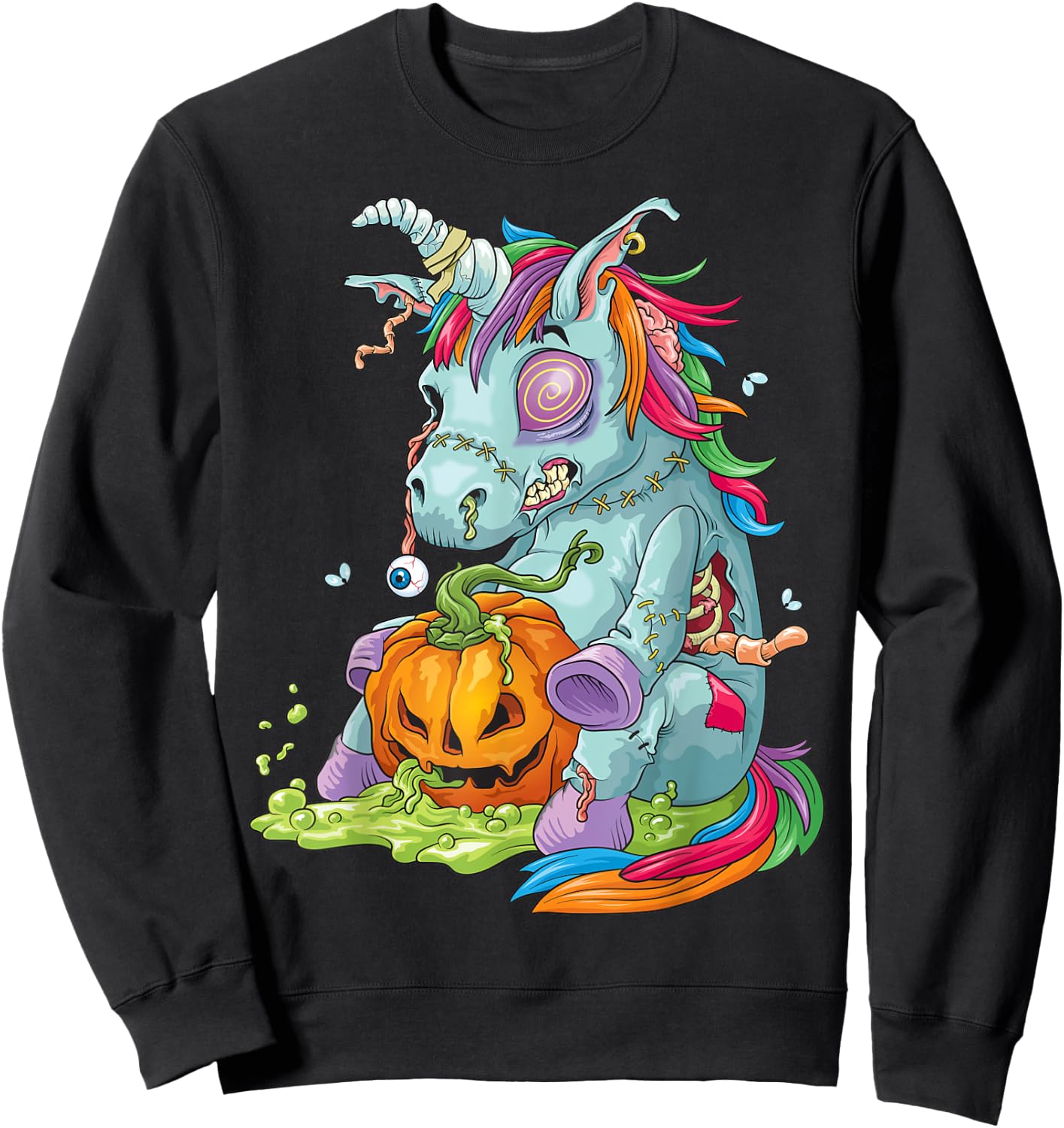 Zombie Unicorn Shirt - Undead Zombiecorn Halloween Costume Sweatshirt - Sweatshirt | Black
