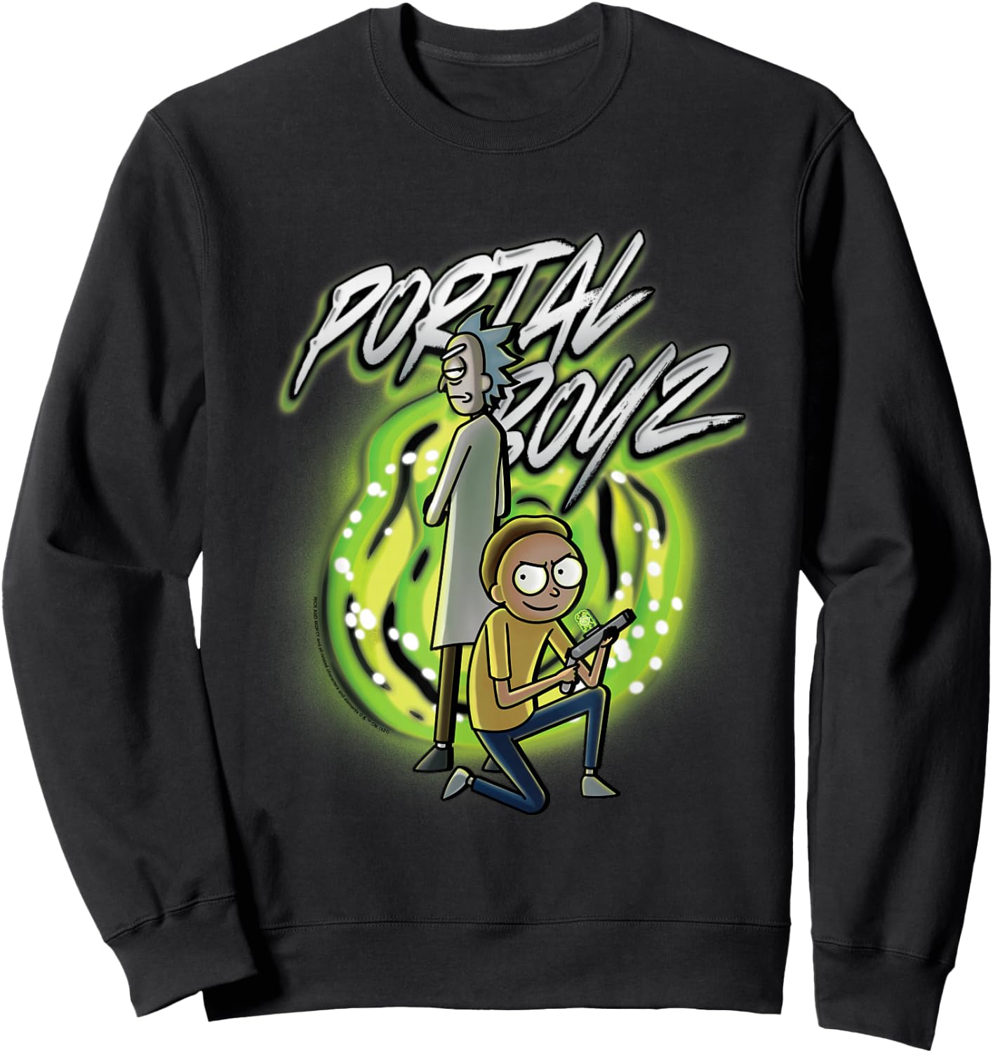 Rick and Morty The Portal Boyz Sweatshirt - Sweatshirt | Black