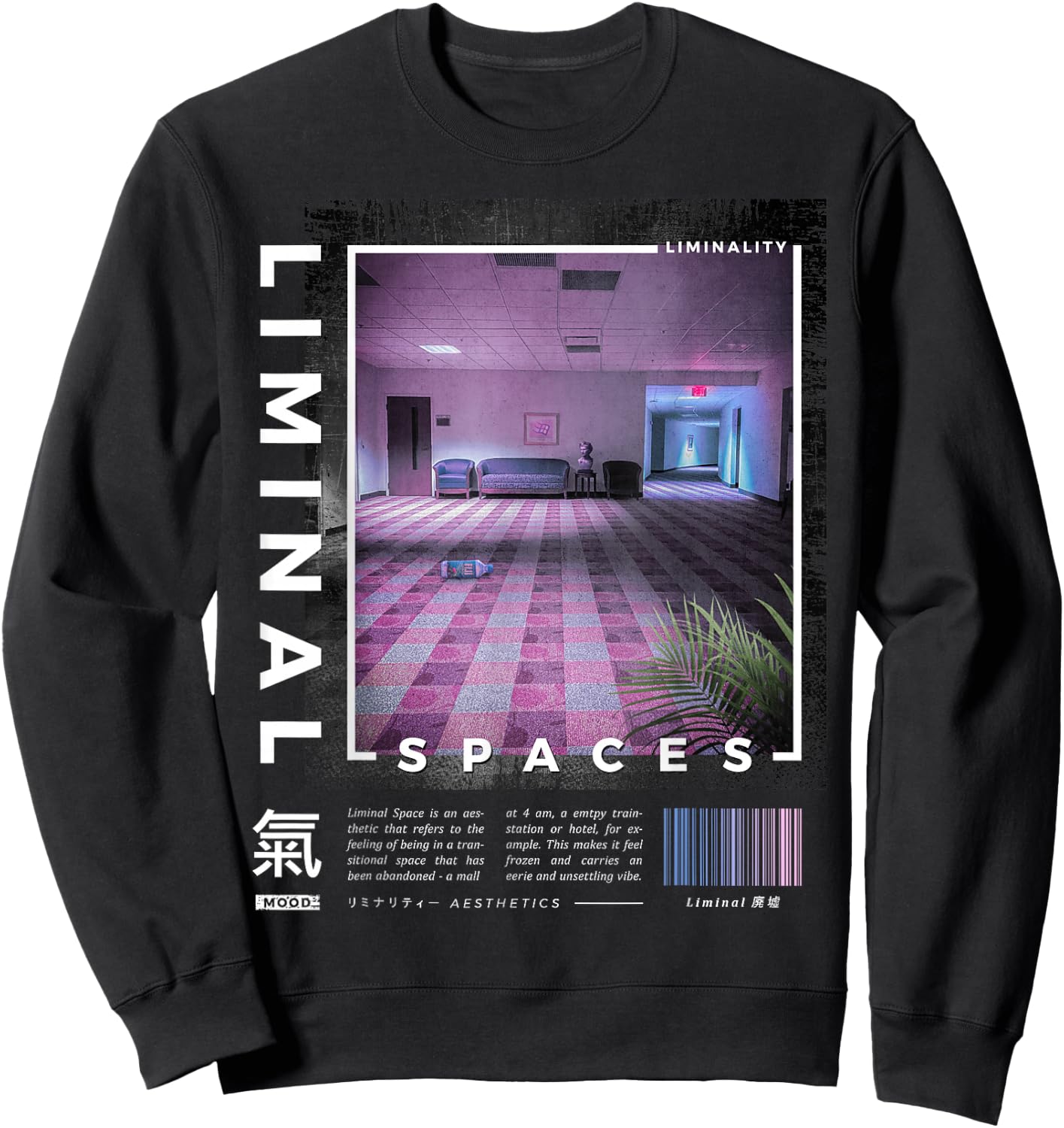 Liminal Spaces, Vaporwave, Retro Sweatshirt - Sweatshirt | Black