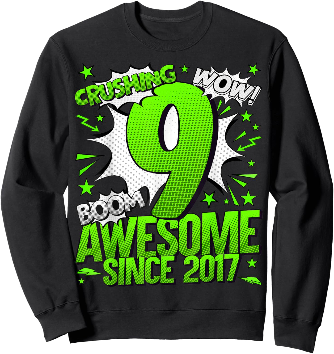 9 Year Old Gifts for Boys 9th Birthday Boy 9 Year Old Boy Sweatshirt - Sweatshirt | Black