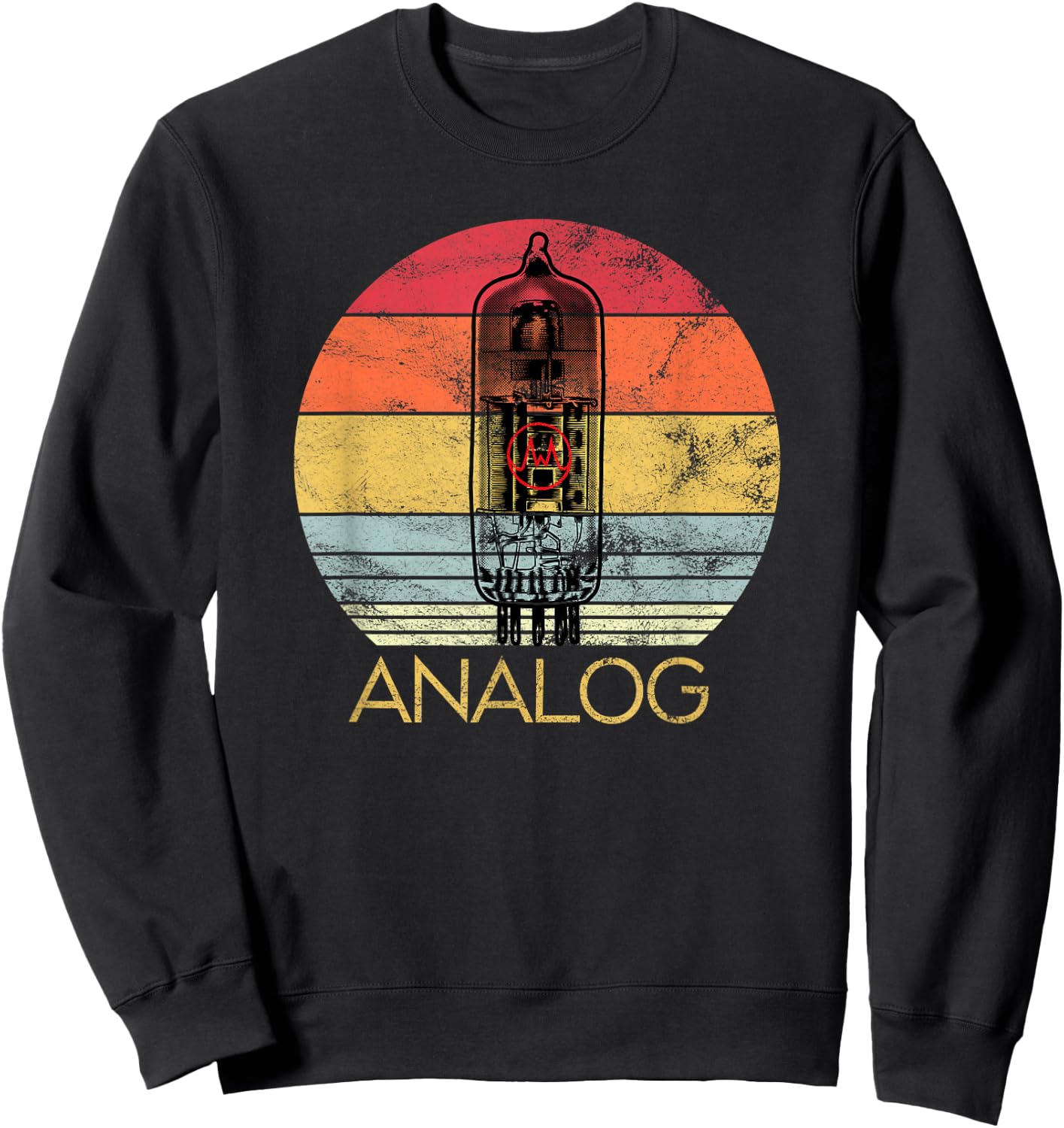 Vacuum Tube, Retro Analog Audio, Valve Amp, Hi Fi or Guitar Sweatshirt - Sweatshirt | Black