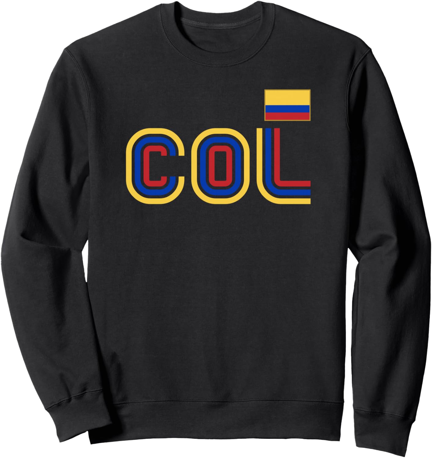 Colombia Flag Retro International Country Colombian Pride Sweatshirt - Sweatshirt | Black