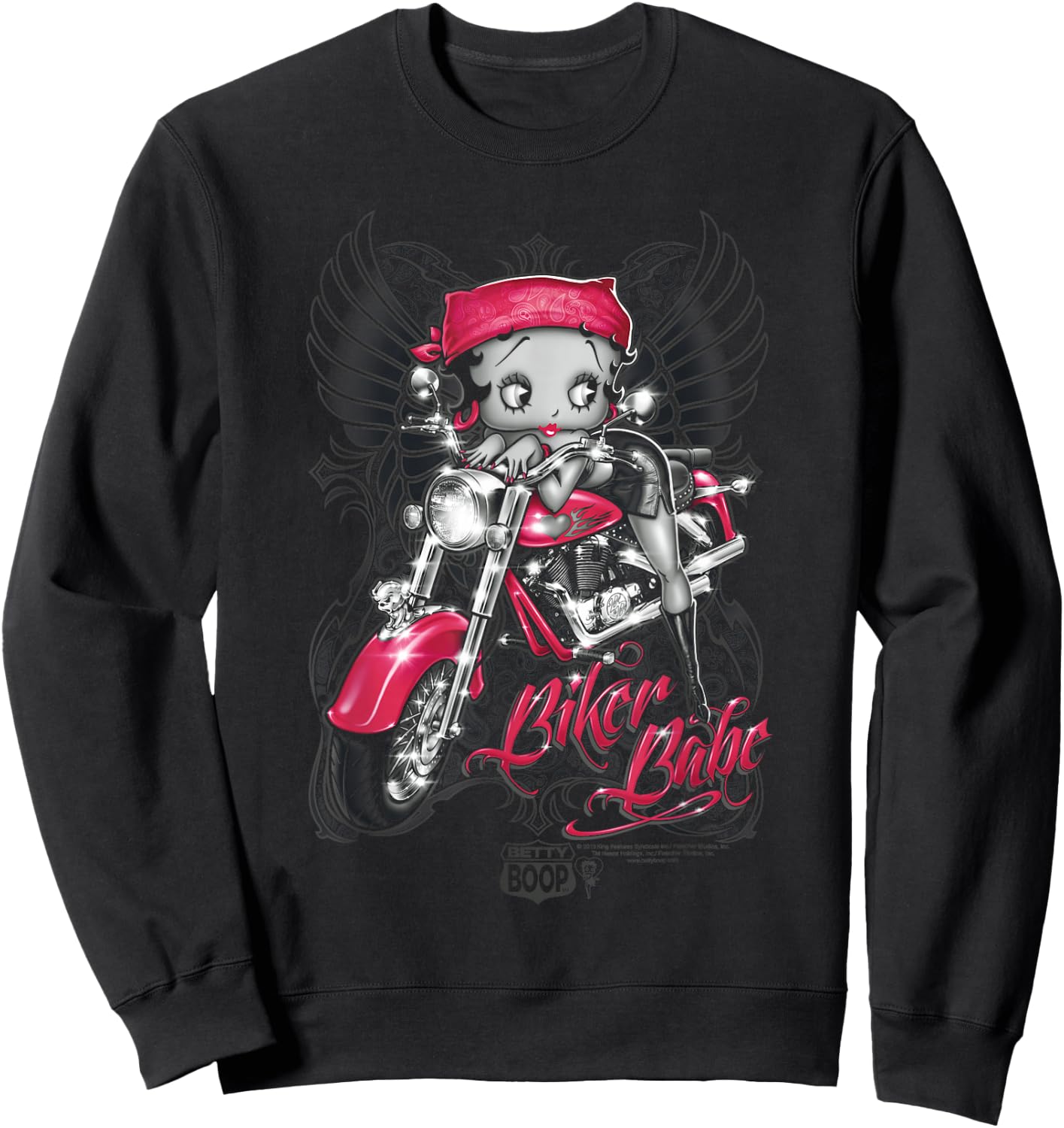 Betty Boop Biker Babe Sweatshirt - Sweatshirt | Black