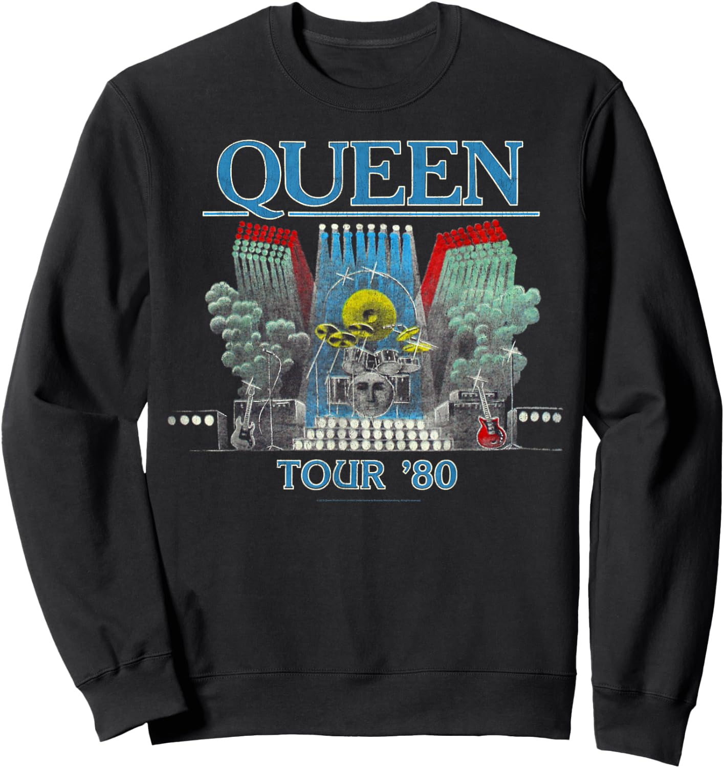 Queen Official Tour 80 Sweatshirt - Sweatshirt | Black