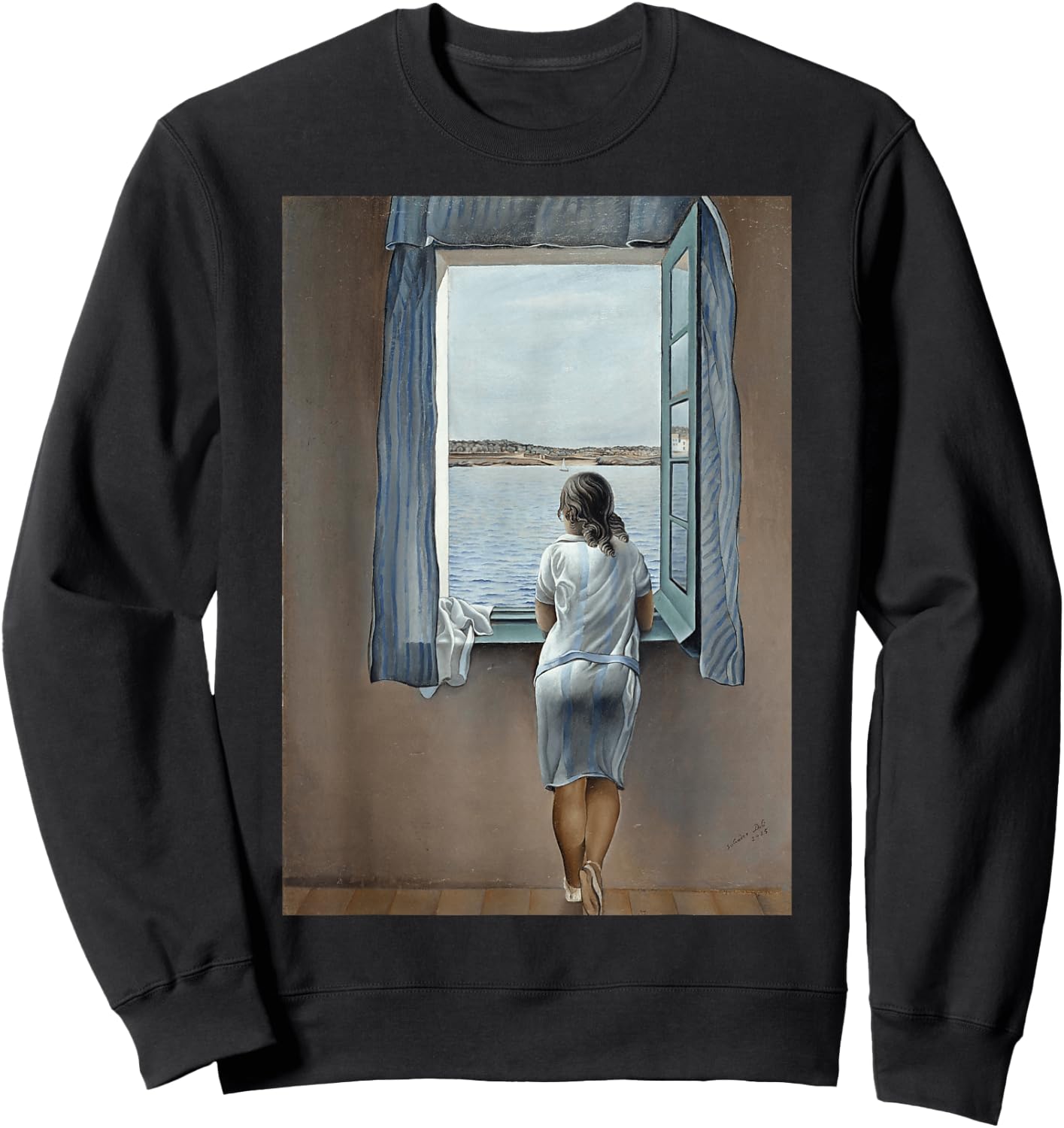 Young Woman at a window by Dali Sweatshirt - Sweatshirt | Black