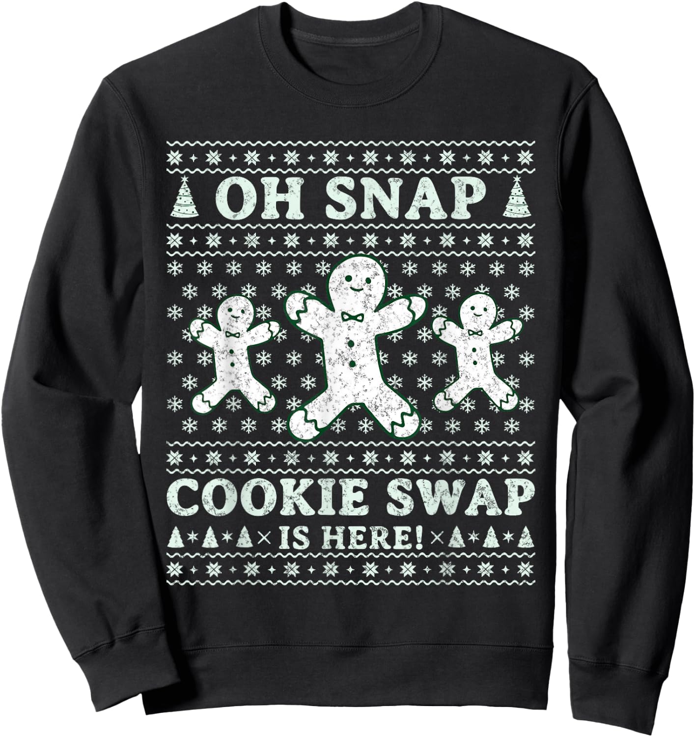 Oh Snap Bakers Family Baking Team Cute Christmas Cookie Swap Sweatshirt - Sweatshirt | Black