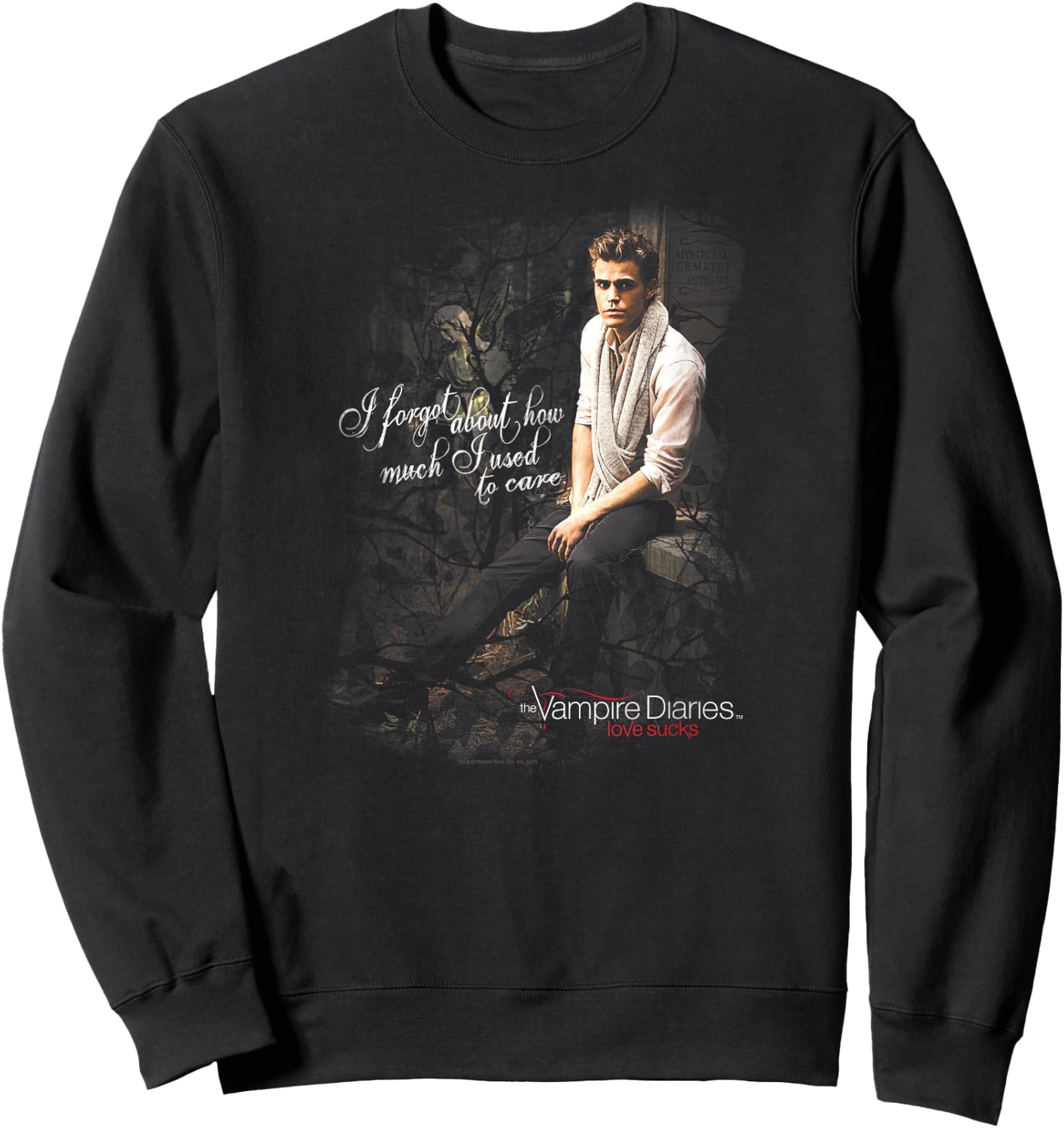 Vampire Diaries Stefan I Used to Care Sweatshirt - Sweatshirt | Black