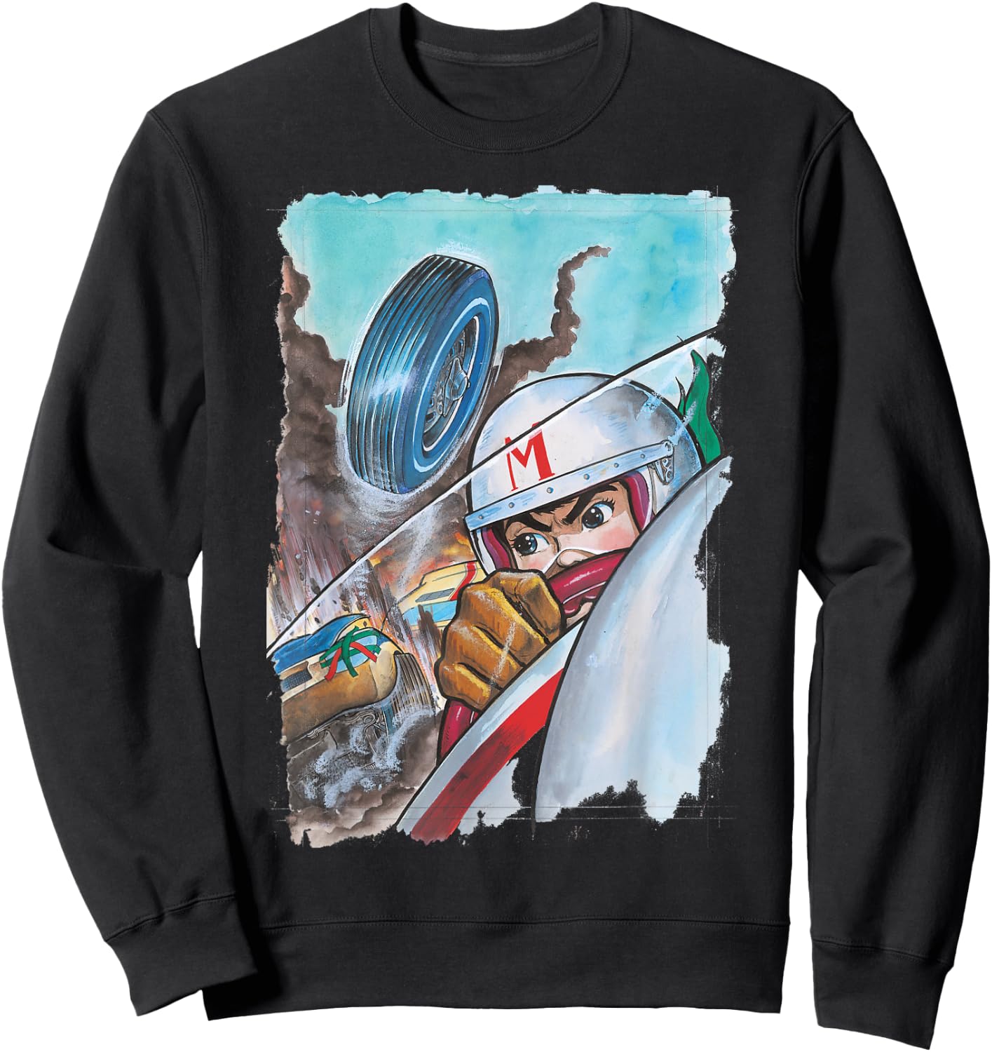 Manga Speed Racer Crash Sweatshirt - Sweatshirt | Black