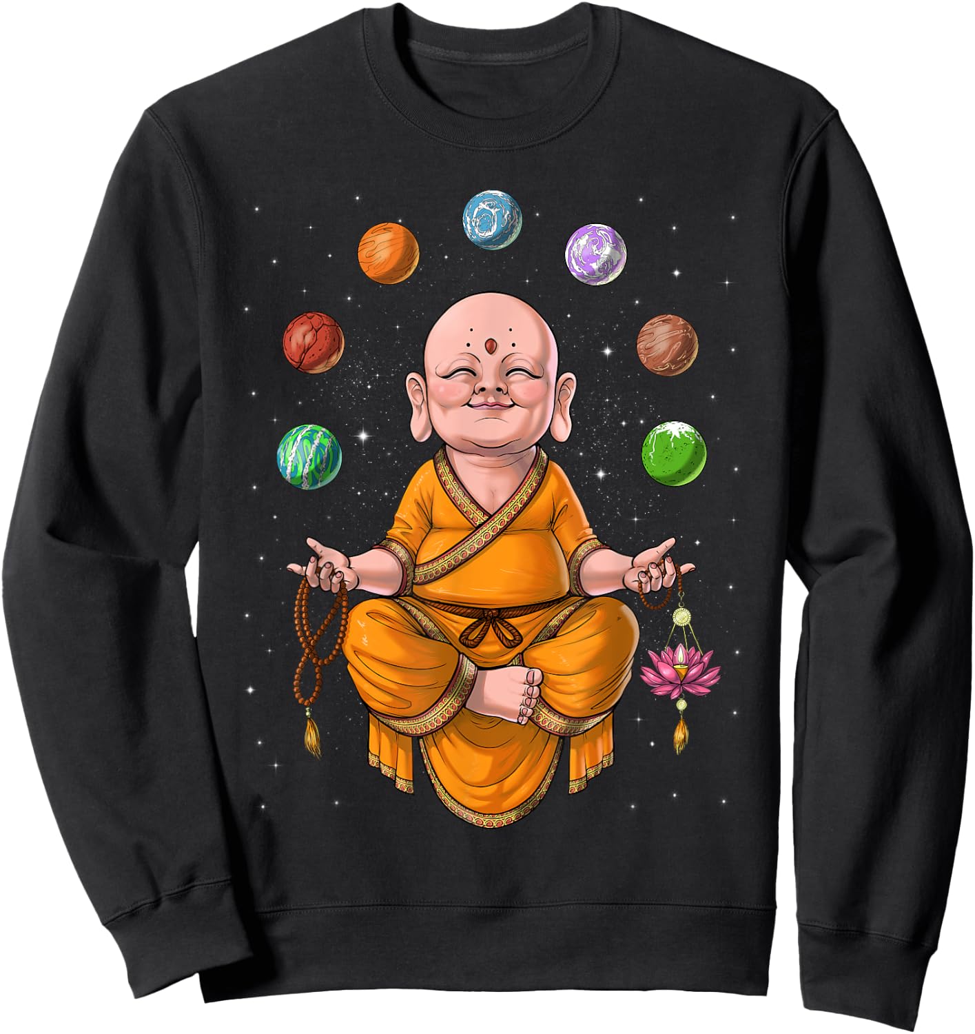 Baby Buddha Meditation Zen Yoga Spiritual Buddhist Buddhism Sweatshirt - Sweatshirt | Black