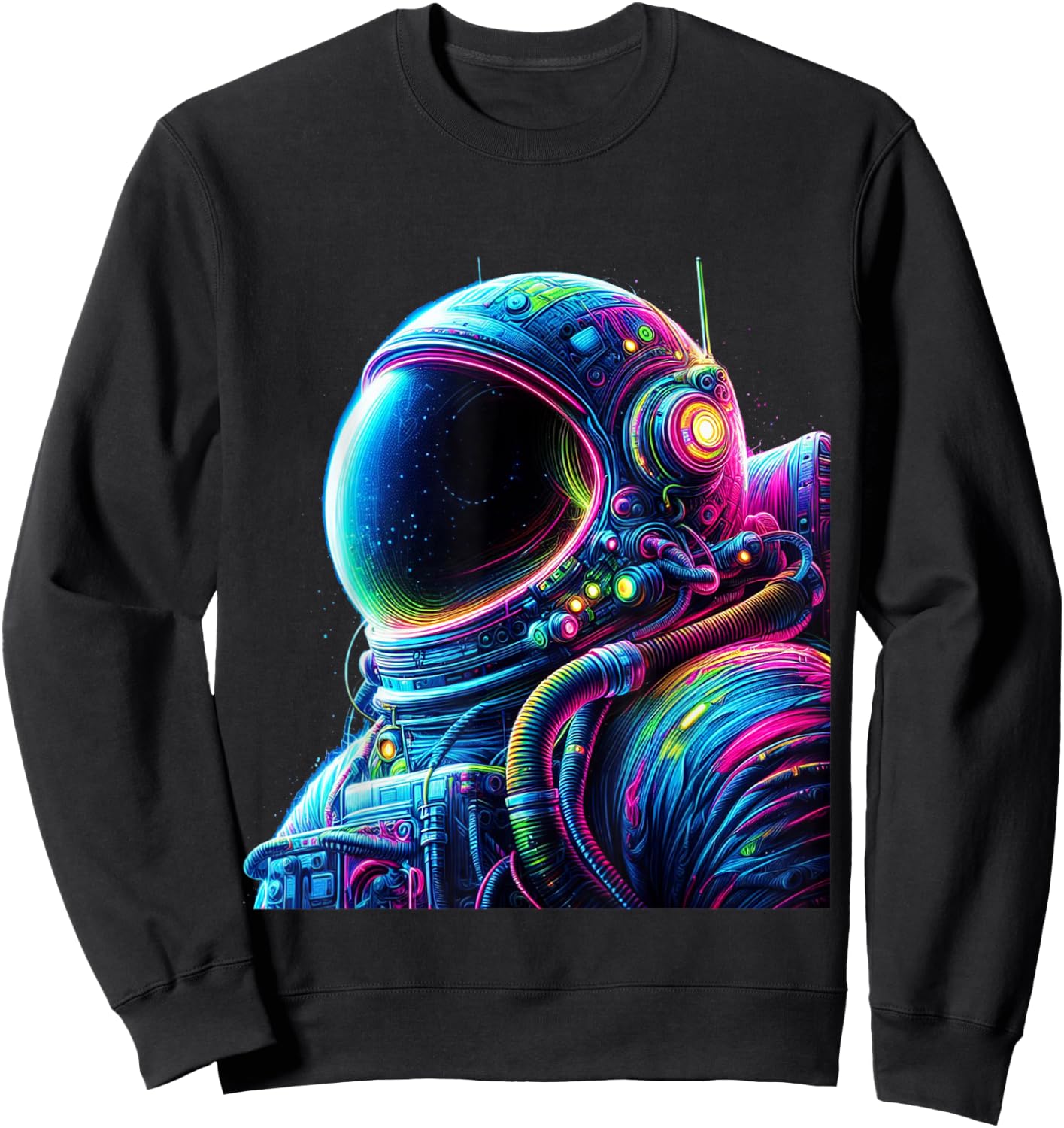 Astronaut Planets Space Colourful Astronaut Suit Sweatshirt - Sweatshirt | Black